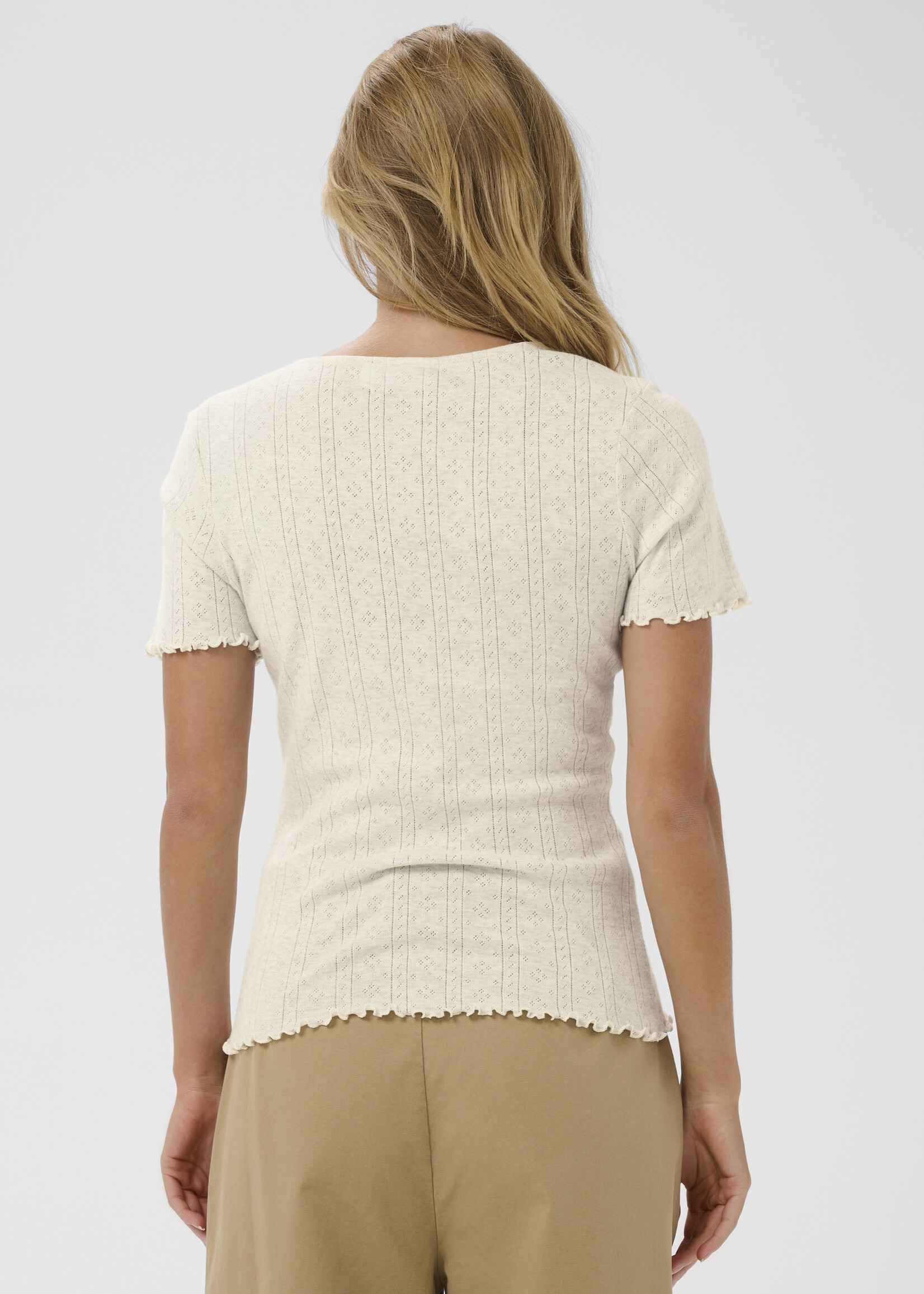 Saint Tropez Saint Tropez Gru Ruffle Trim Tee