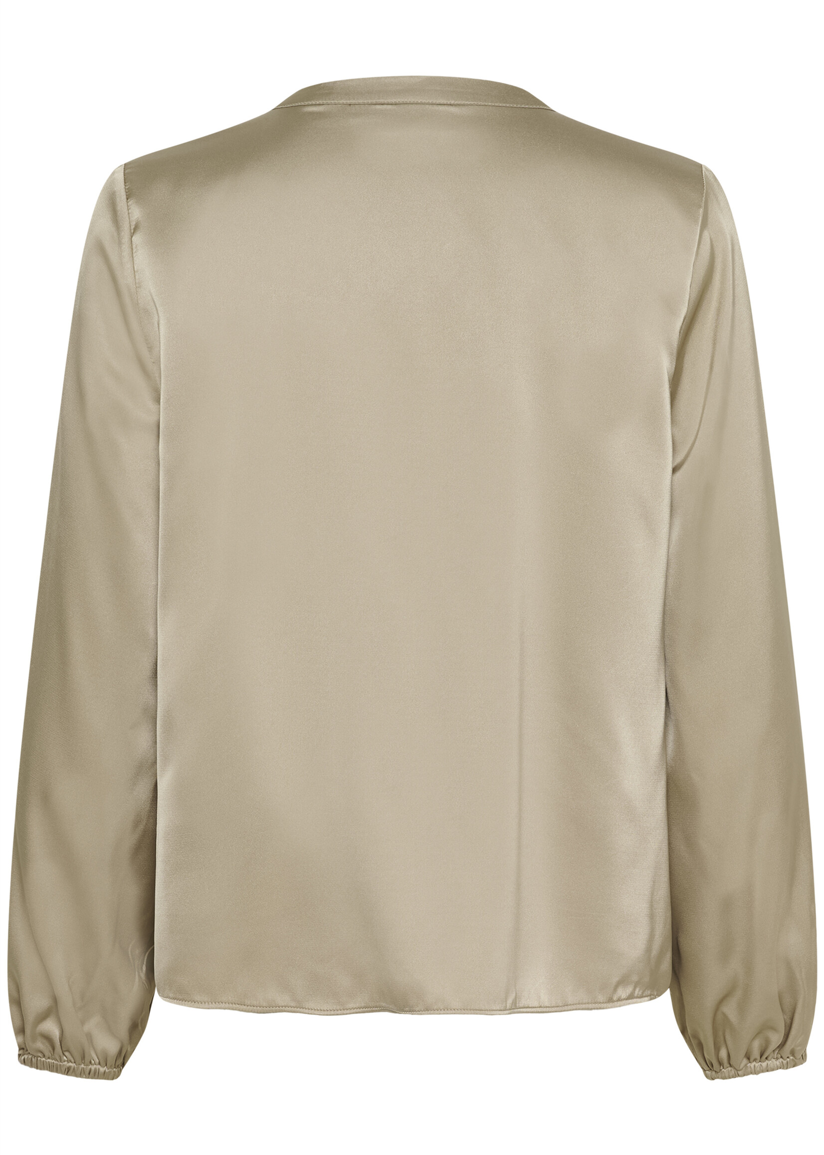 Saint Tropez Saint Tropez Satin VNeck Frill Blouse