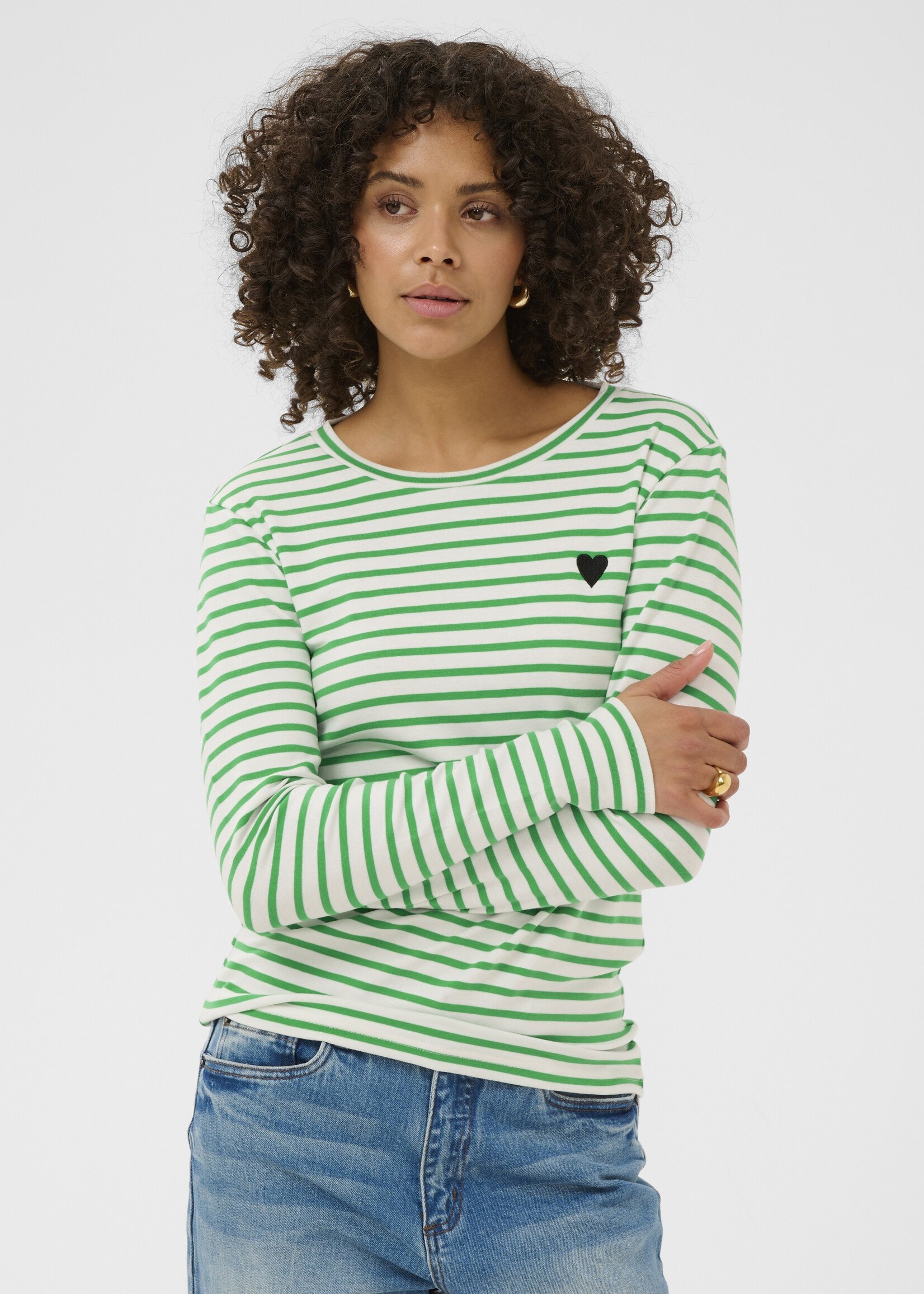 Kaffe Kaffe Liddy Striped Long Sleeve Tee