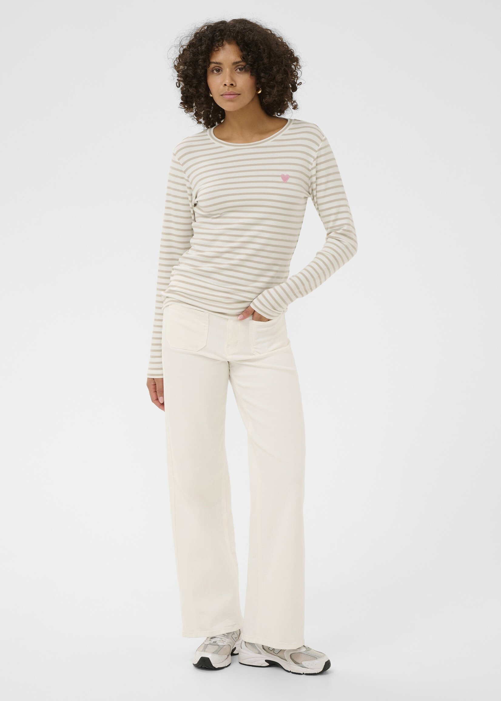 Kaffe Kaffe Liddy Striped Long Sleeve Tee