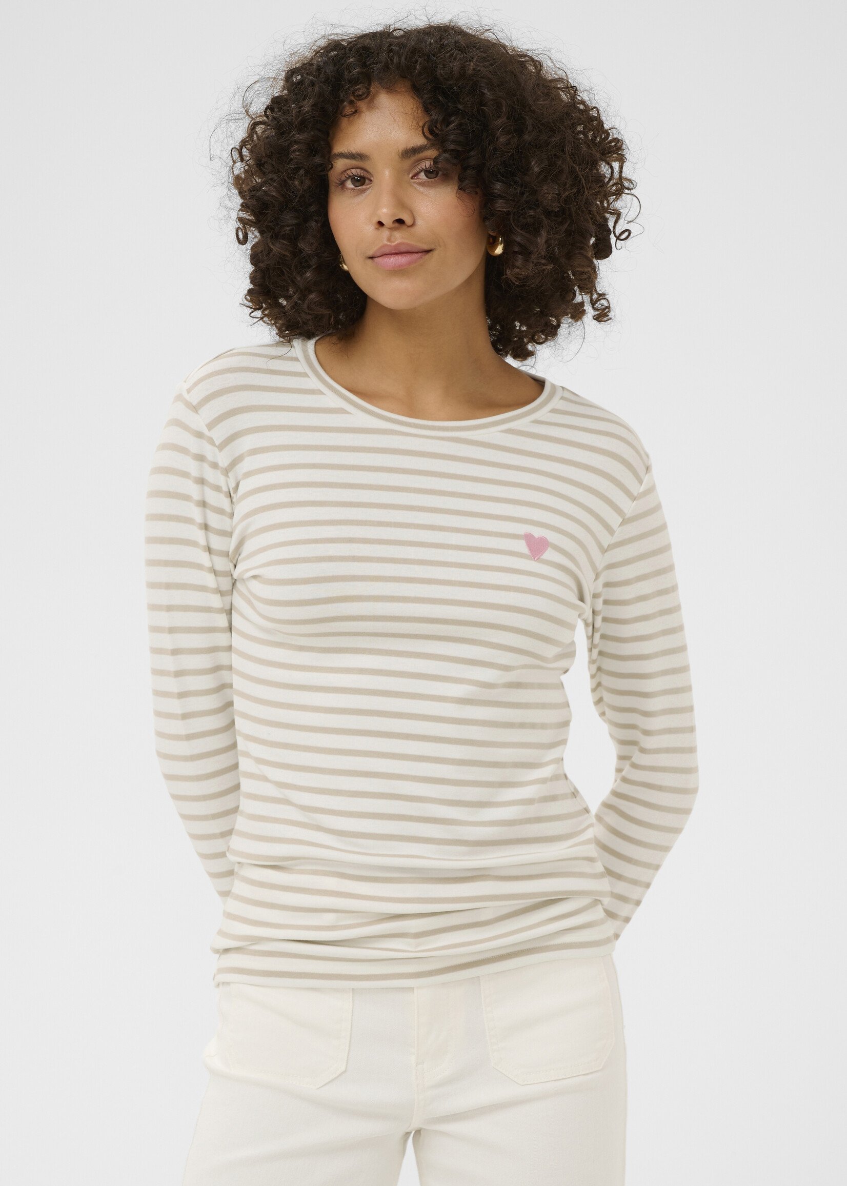 Kaffe Kaffe Liddy Striped Long Sleeve Tee