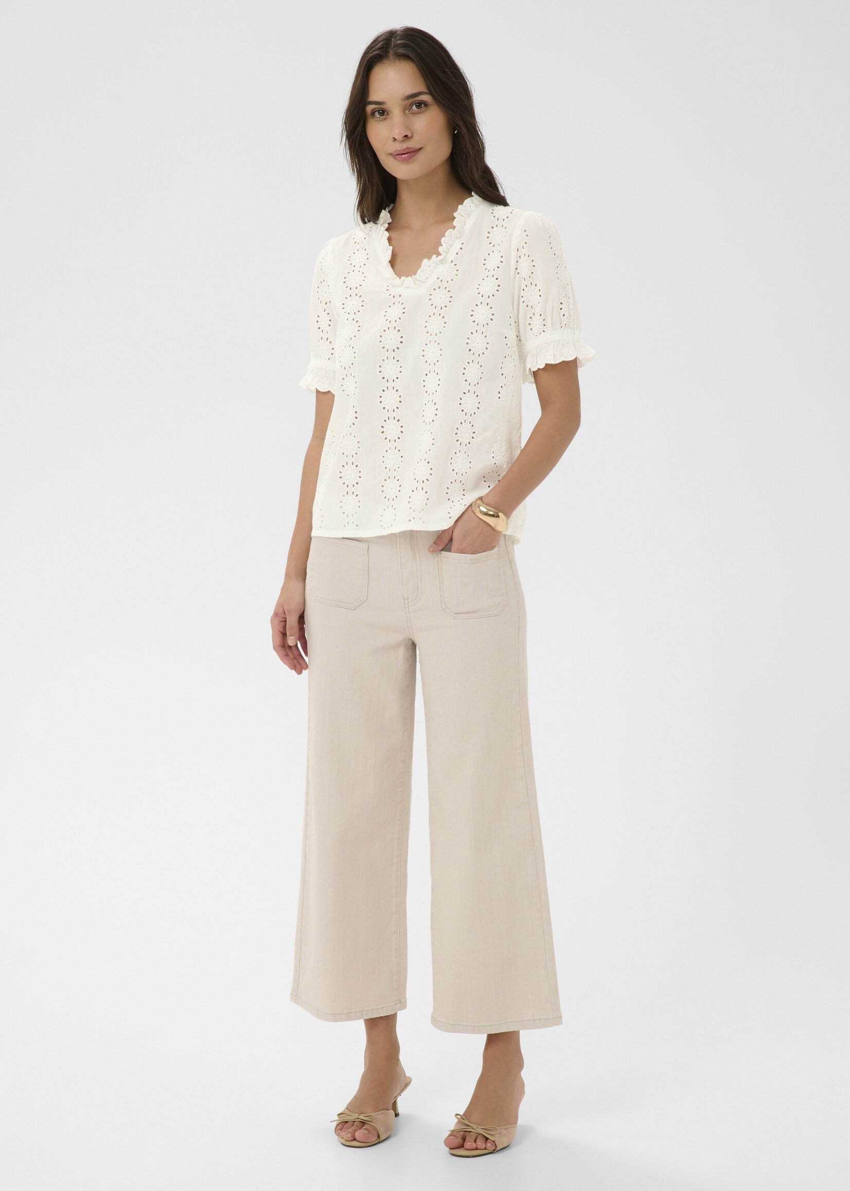 Kaffe Kaffe Dona Eyelet Top