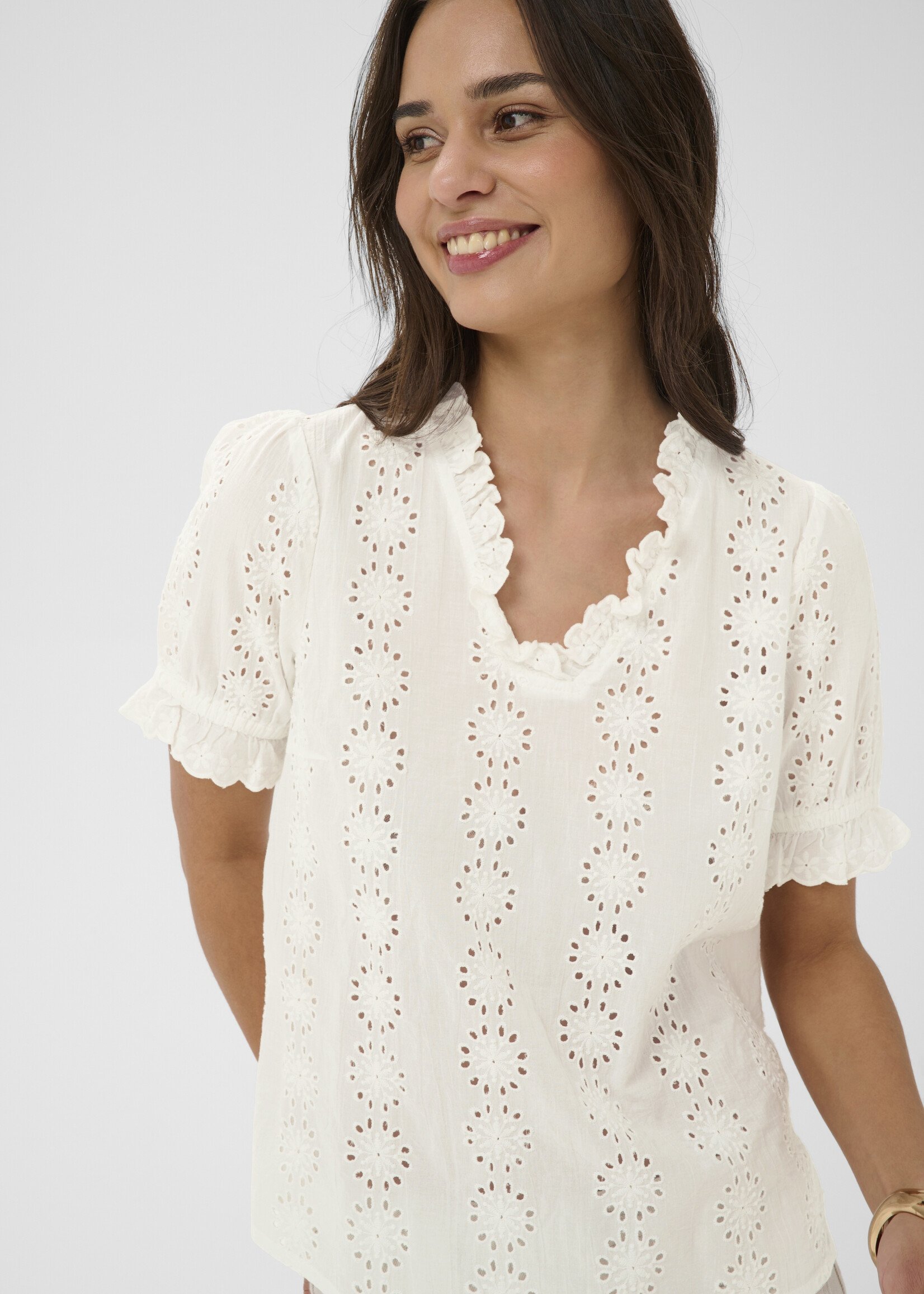 Kaffe Kaffe Dona Eyelet Top