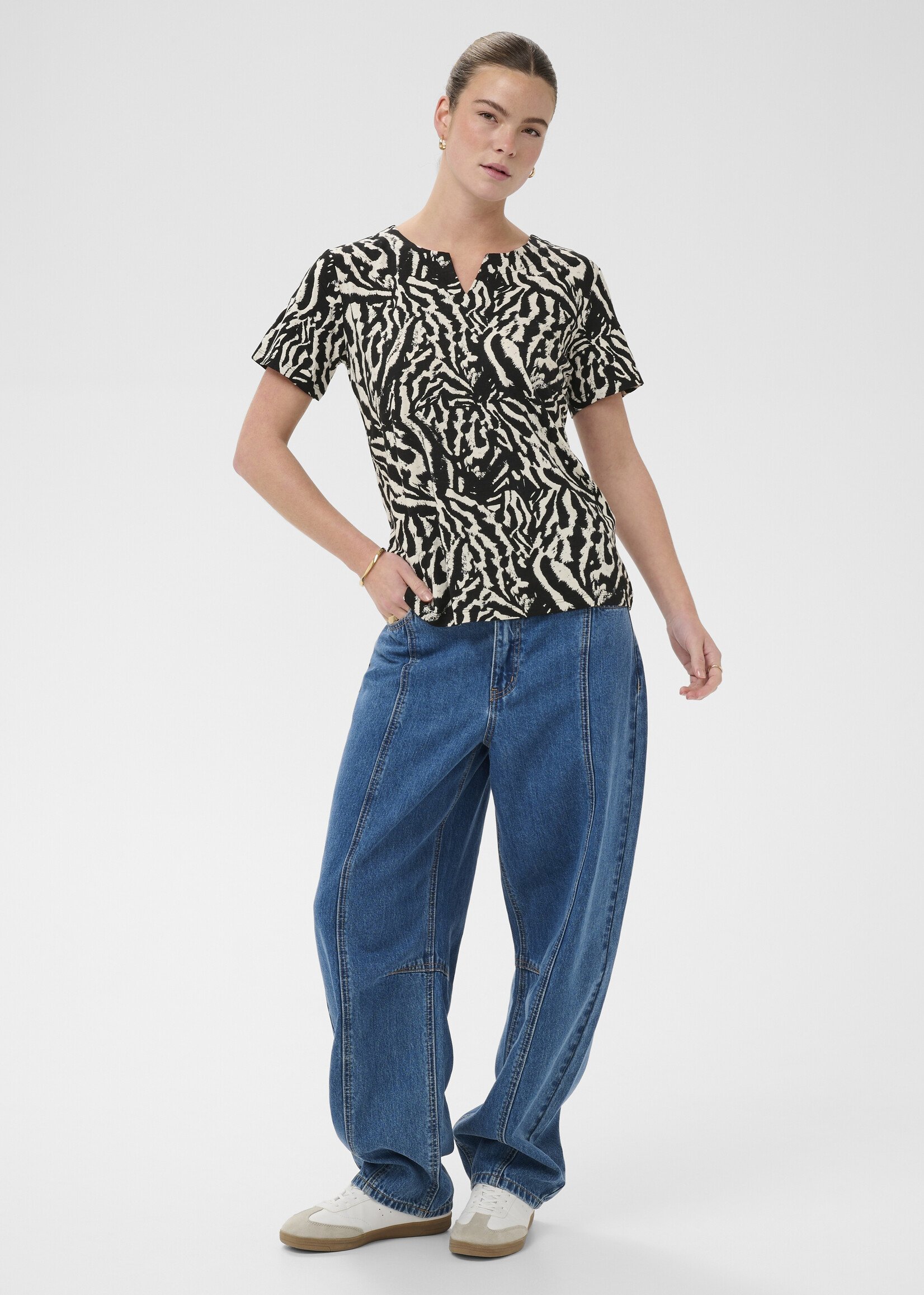 Kaffe Kaffe Bella Abstract Top