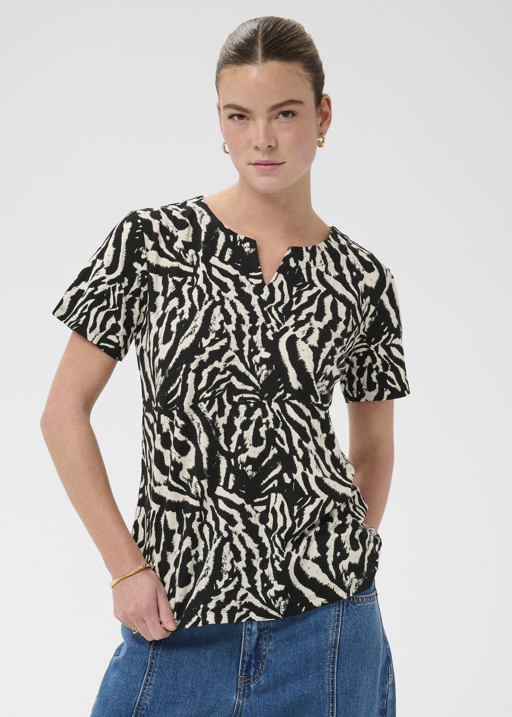 Kaffe Kaffe Bella Abstract Top