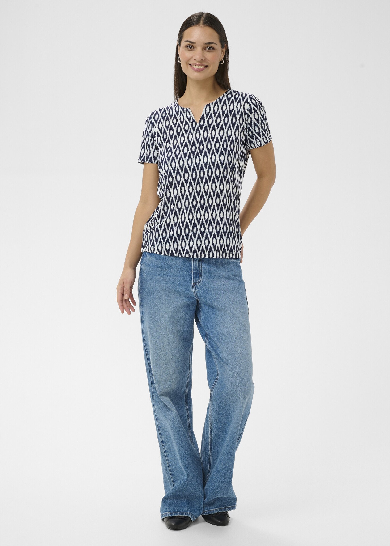 Kaffe Kaffe Bella Abstract Top