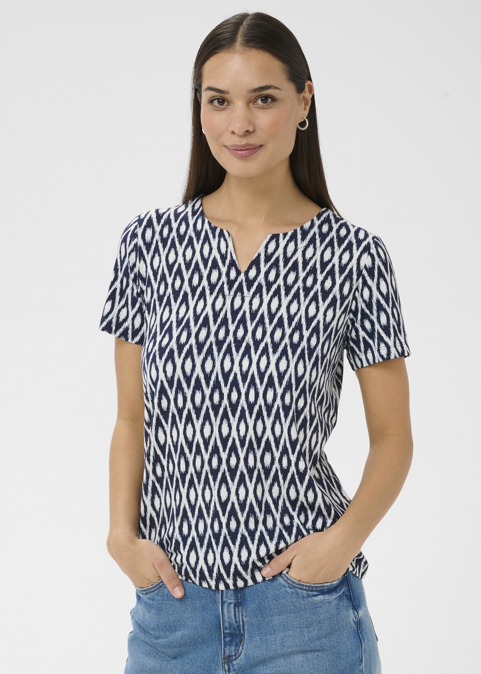 Kaffe Kaffe Bella Abstract Top