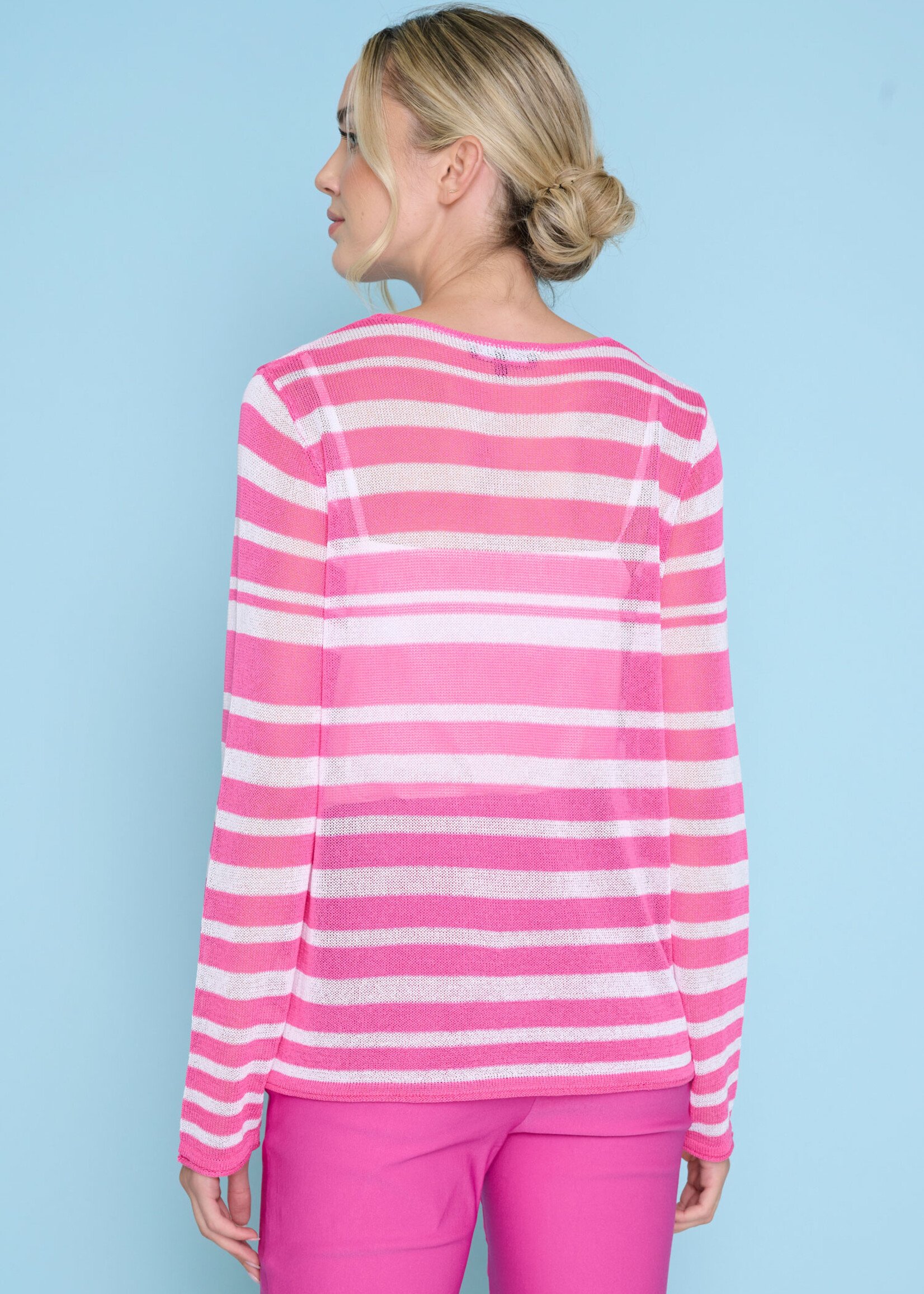 Picadilly Picadilly Striped Light Knit Top