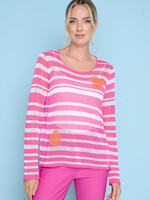 Picadilly Picadilly Striped Light Knit Top