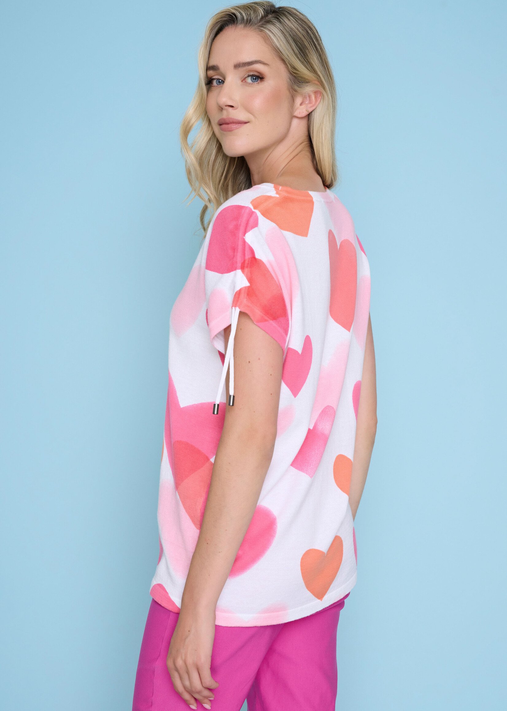 Picadilly Picadilly Ruched Shoulder Sleeveless Top