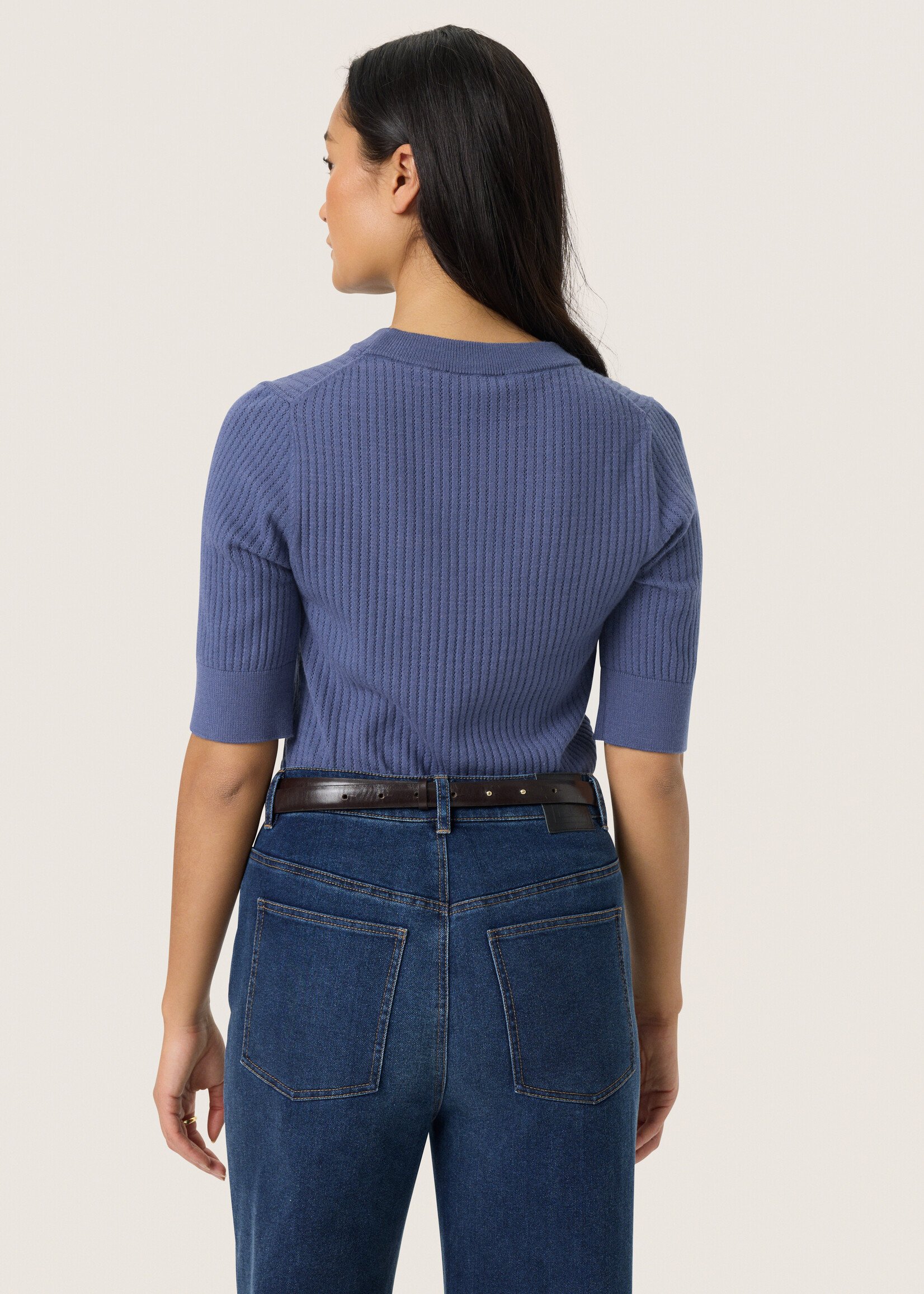 Soaked Soaked Spina Ribbed Short Sleeve Sweater