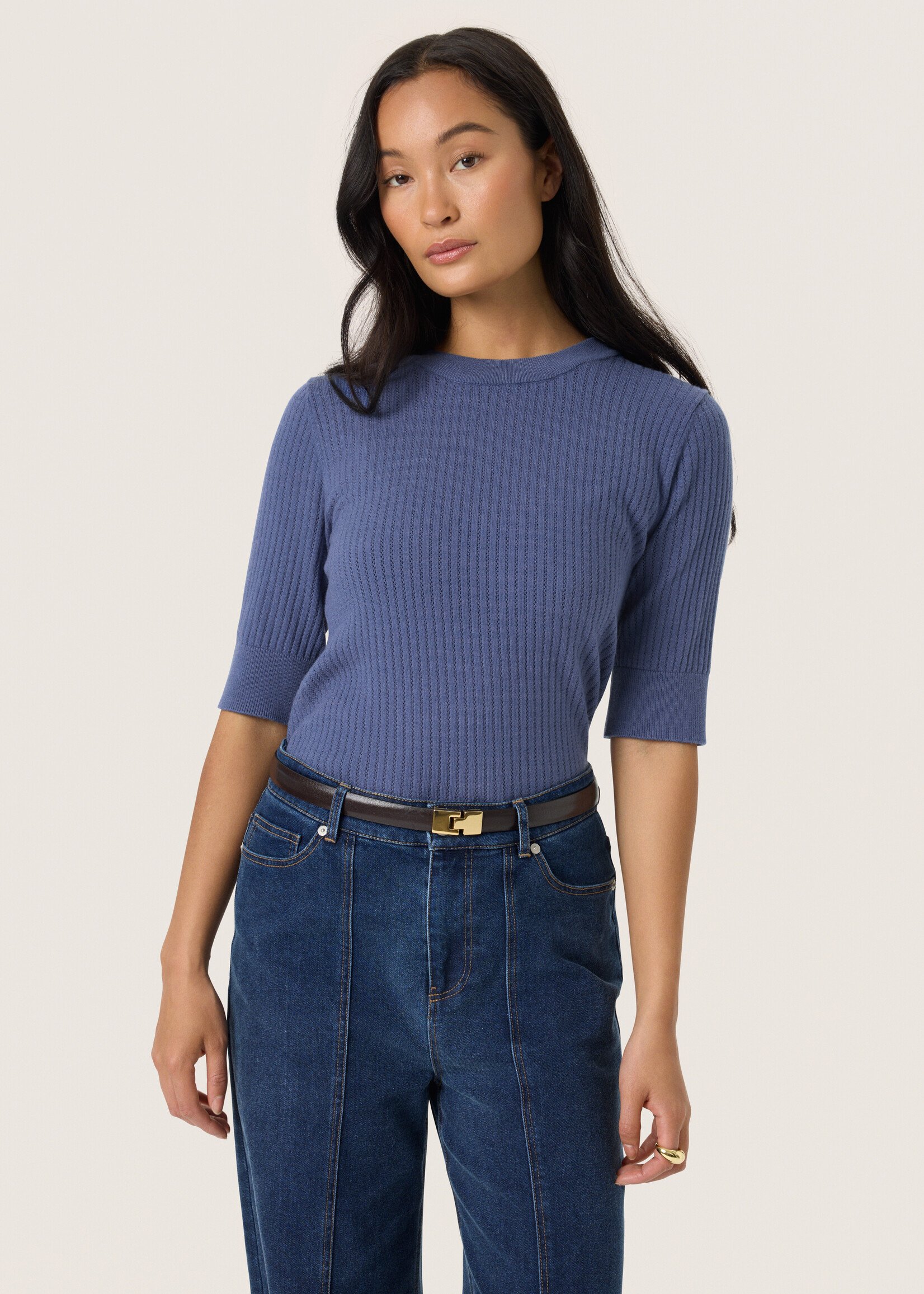 Soaked Soaked Spina Ribbed Short Sleeve Sweater