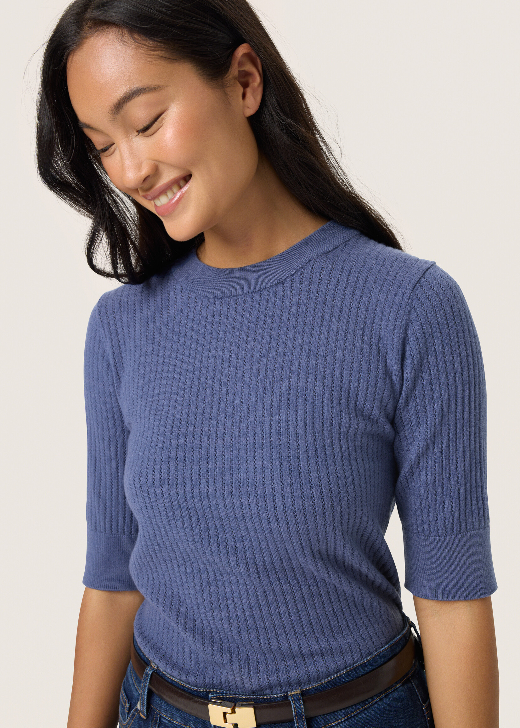 Soaked Soaked Spina Ribbed Short Sleeve Sweater
