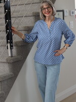 PURE PURE Polka Dot V-Neck Blouse