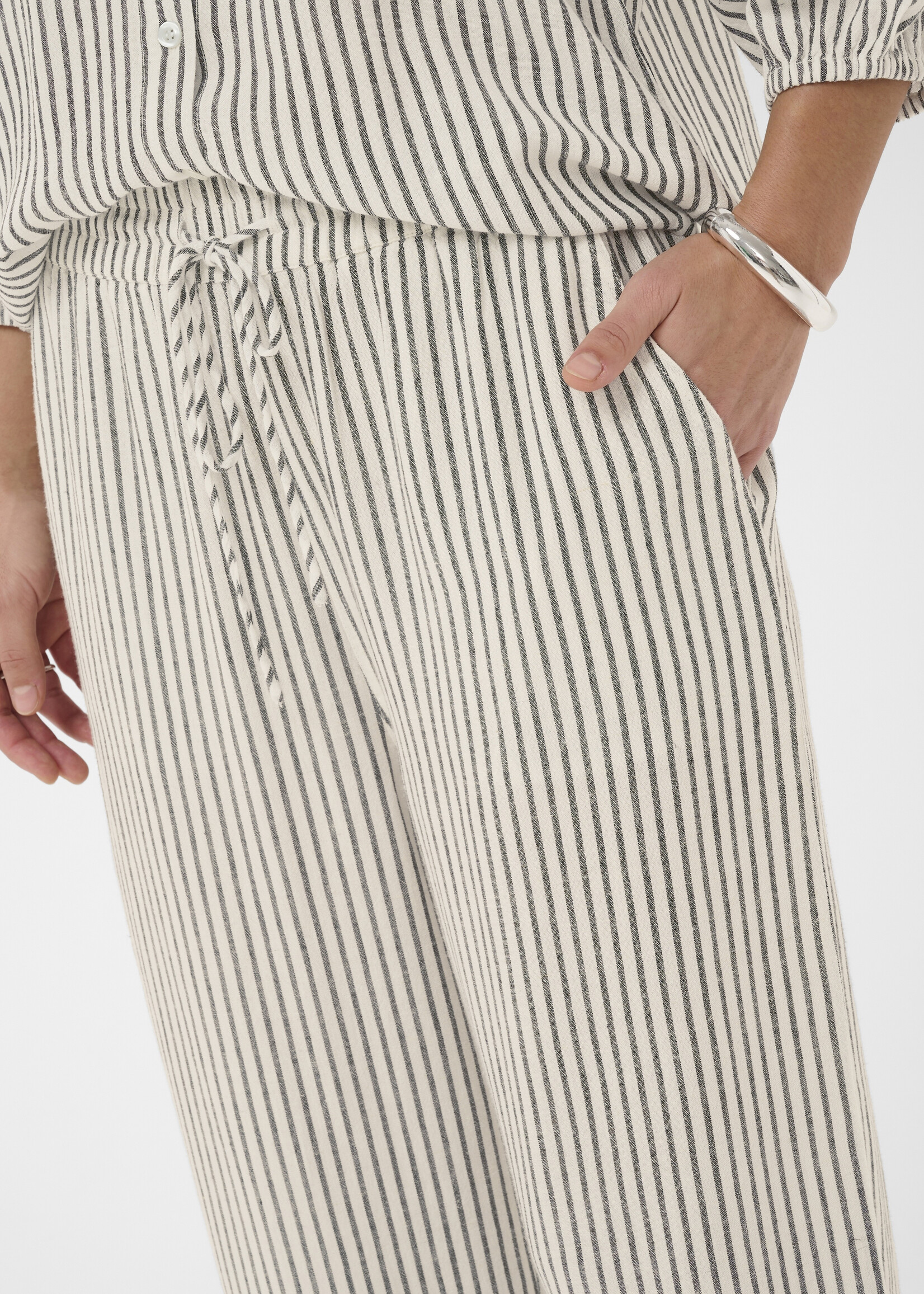 Kaffe Kaffe Milia Cropped Wide Linen Pants