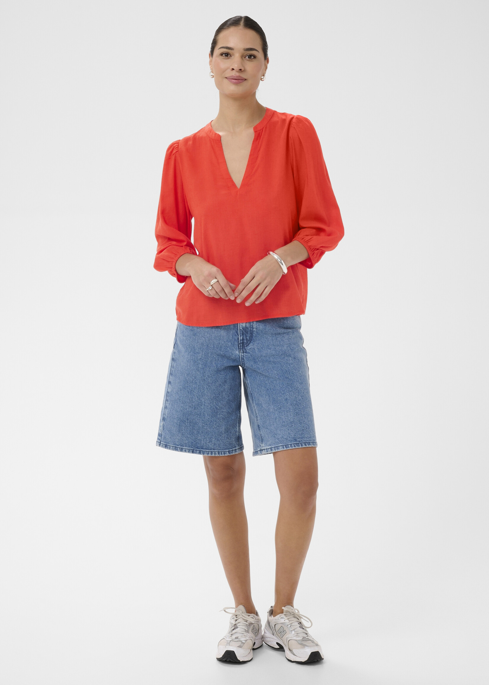 Kaffe Kaffe Millia 3/4 Sleeve Linen Top