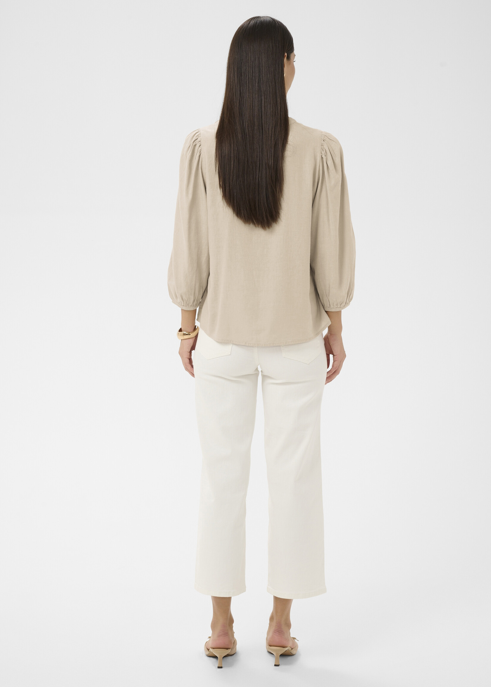 Kaffe Kaffe Millia 3/4 Sleeve Linen Top