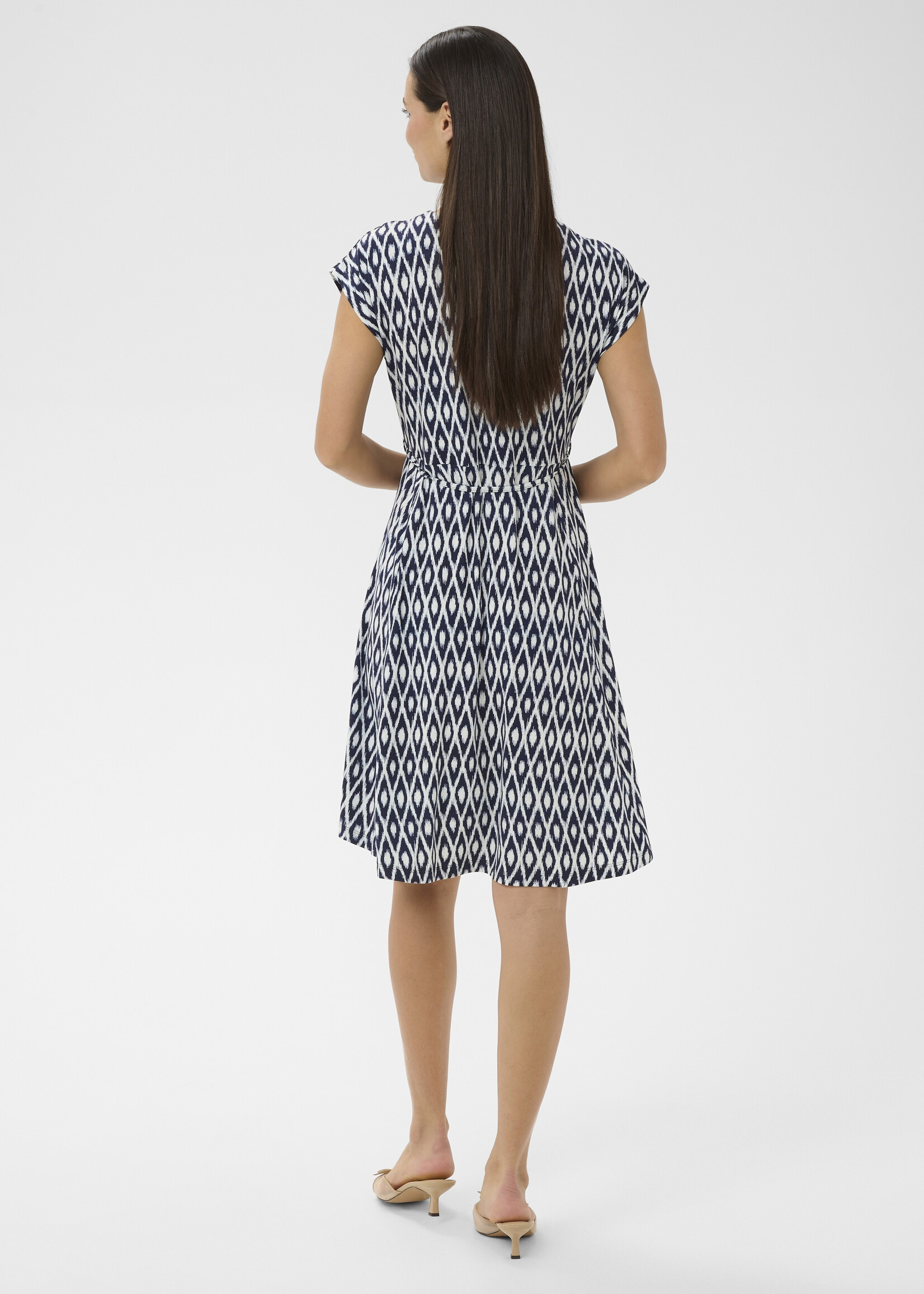 Kaffe Kaffe Bella Abstract Print Belted Dress