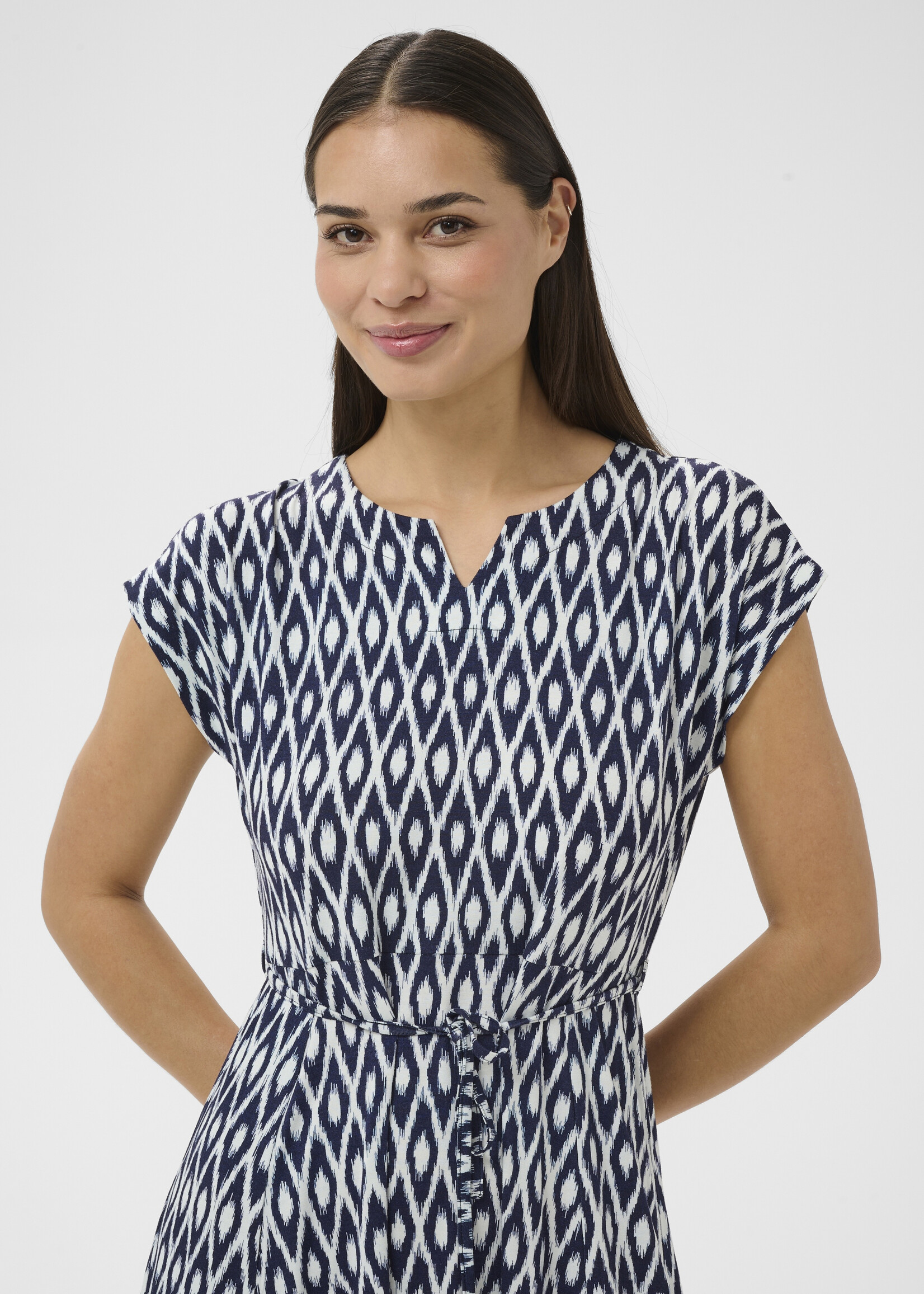 Kaffe Kaffe Bella Abstract Print Belted Dress