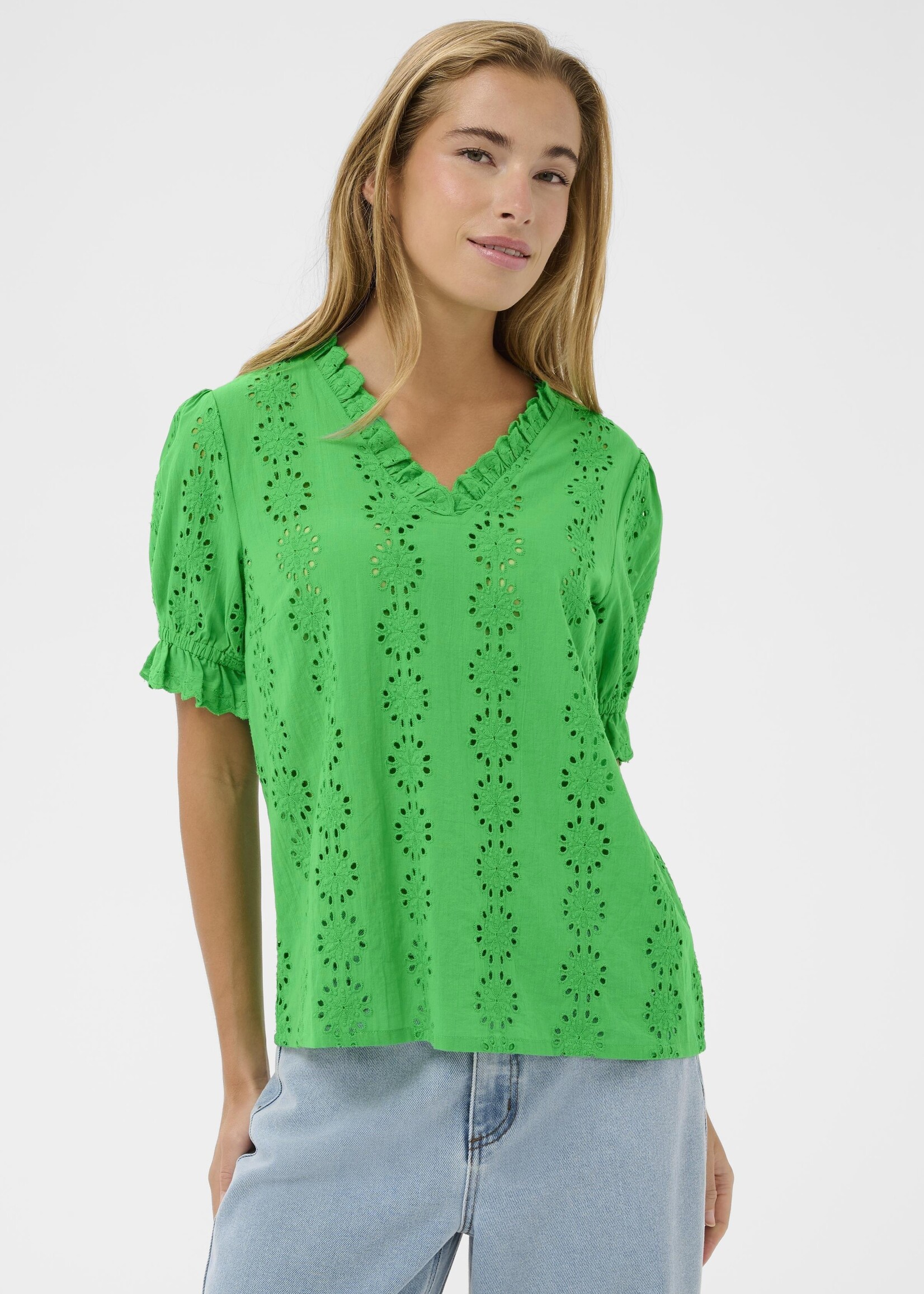Kaffe Kaffe Dona Eyelet Top