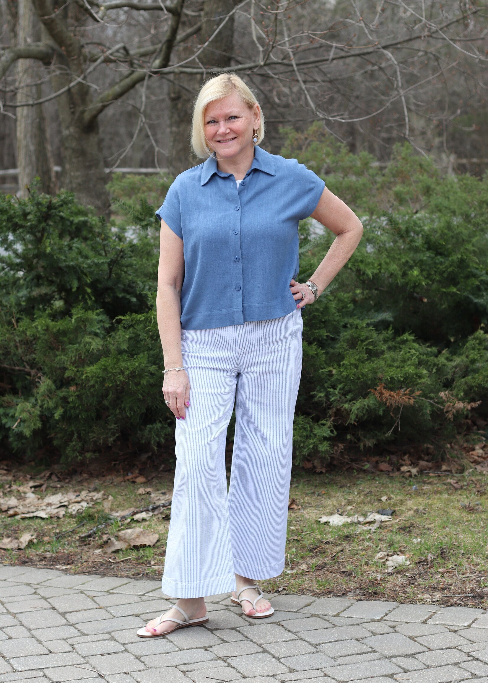 PURE PURE Cap Sleeve Shirt