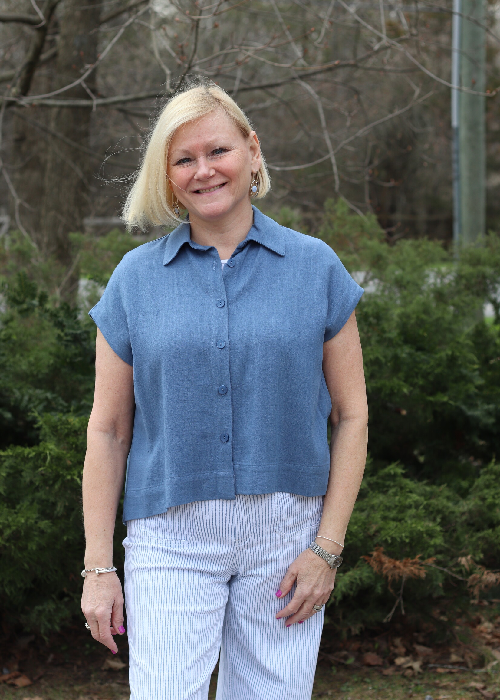 PURE PURE Cap Sleeve Shirt