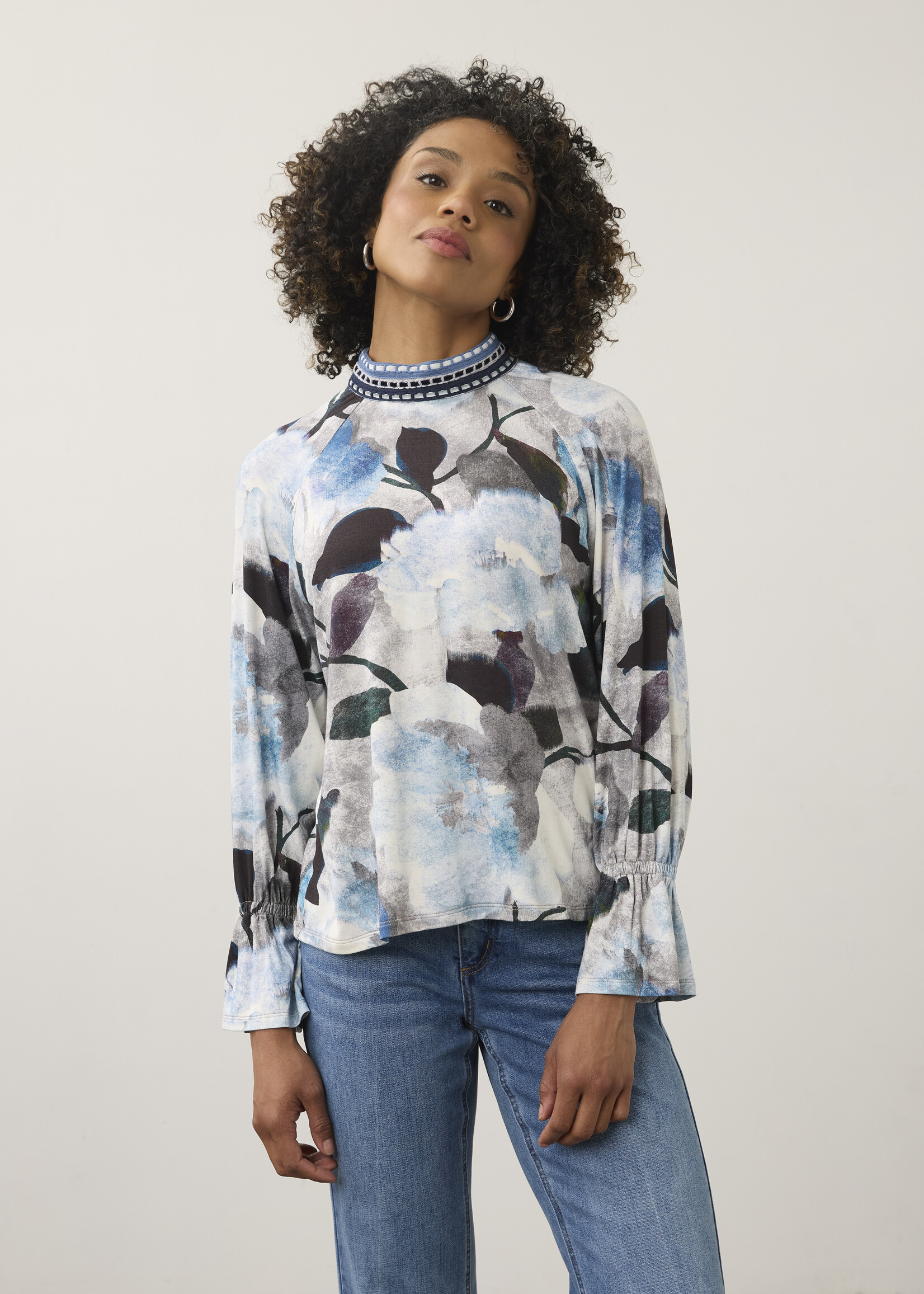 French Dressing Jeans FDJ Long Sleeve Top with Bow