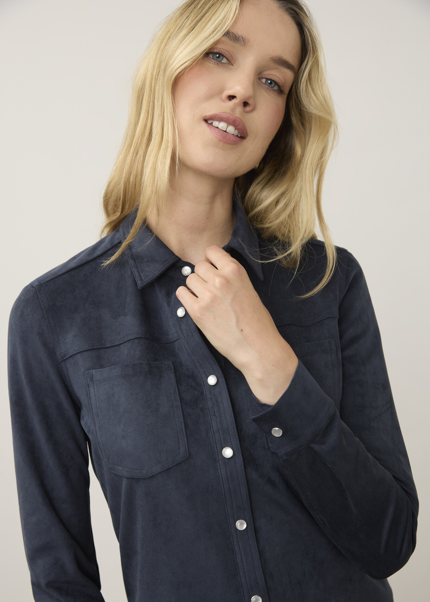 French Dressing Jeans FDJ Long Sleeve Suede Shirt