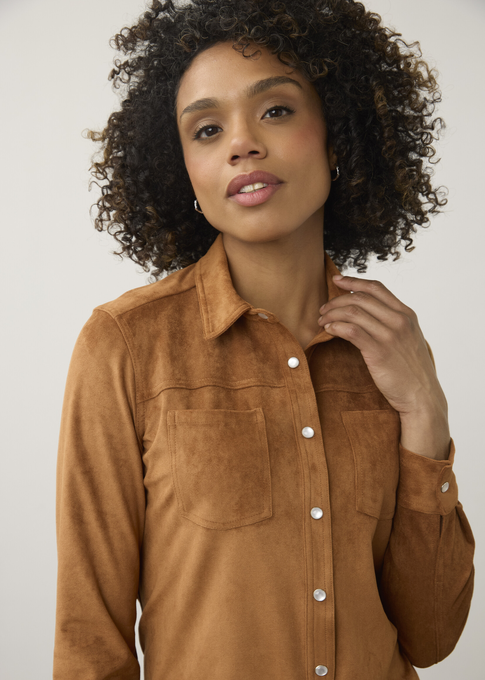 French Dressing Jeans FDJ Long Sleeve Suede Shirt