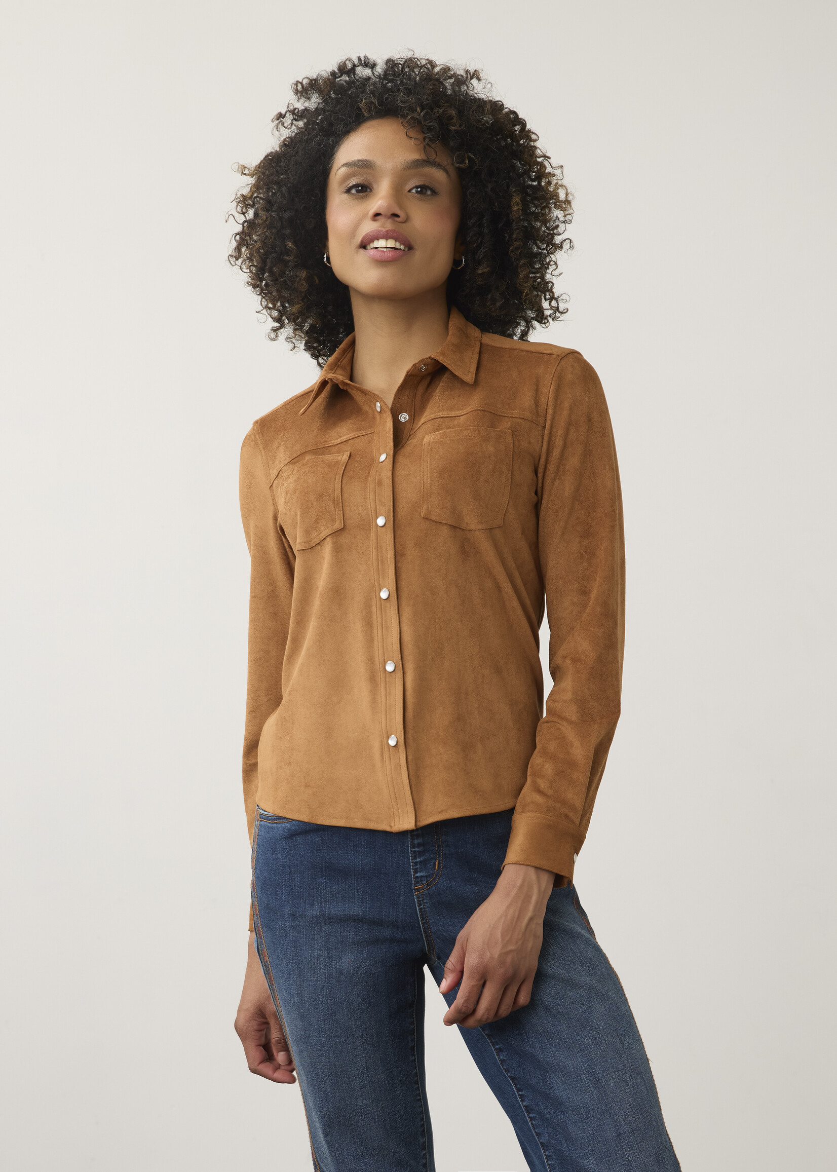French Dressing Jeans FDJ Long Sleeve Suede Shirt