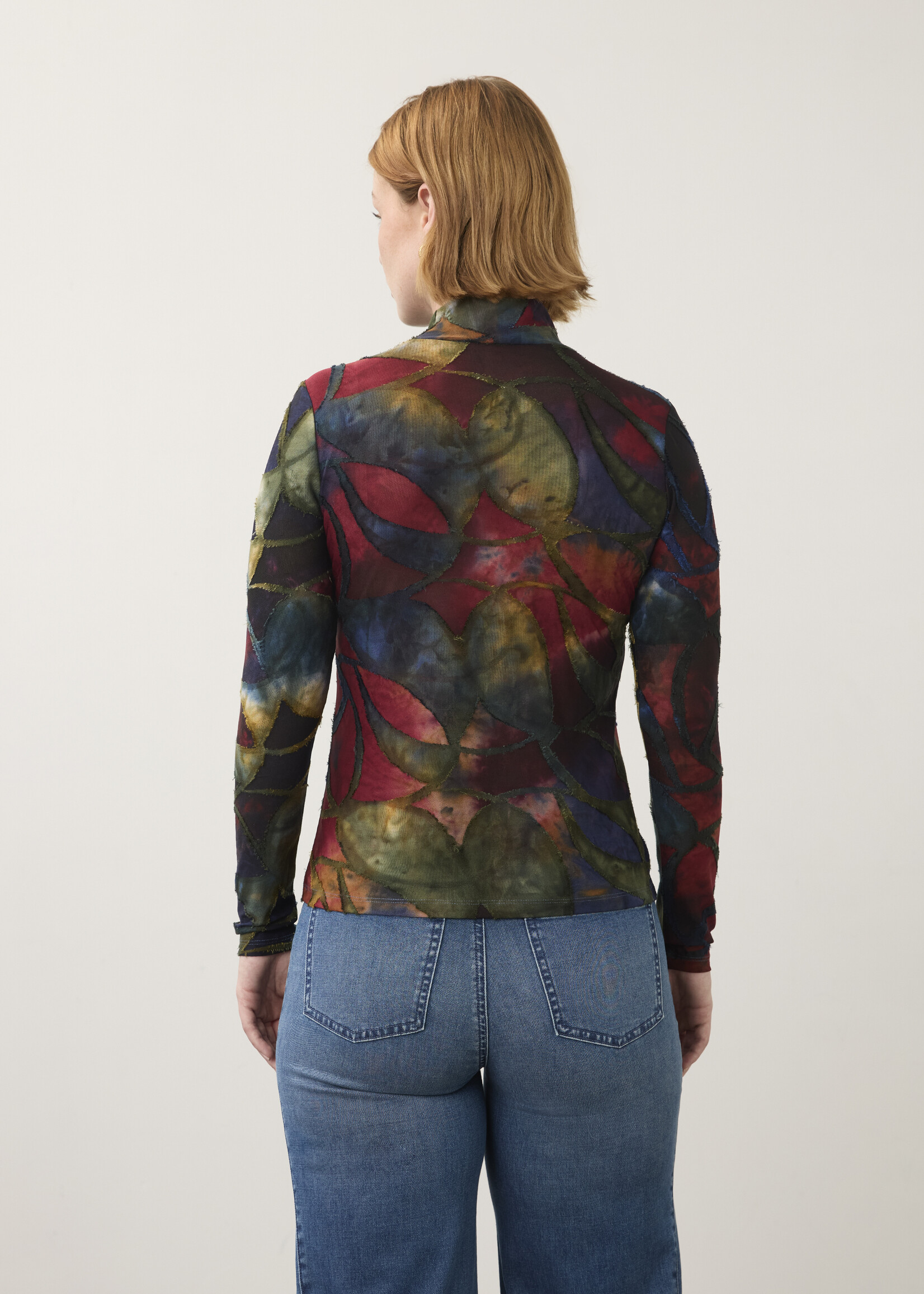 French Dressing Jeans FDJ Mock Neck Long Sleeve Top