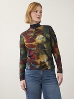 French Dressing Jeans FDJ Mock Neck Long Sleeve Top