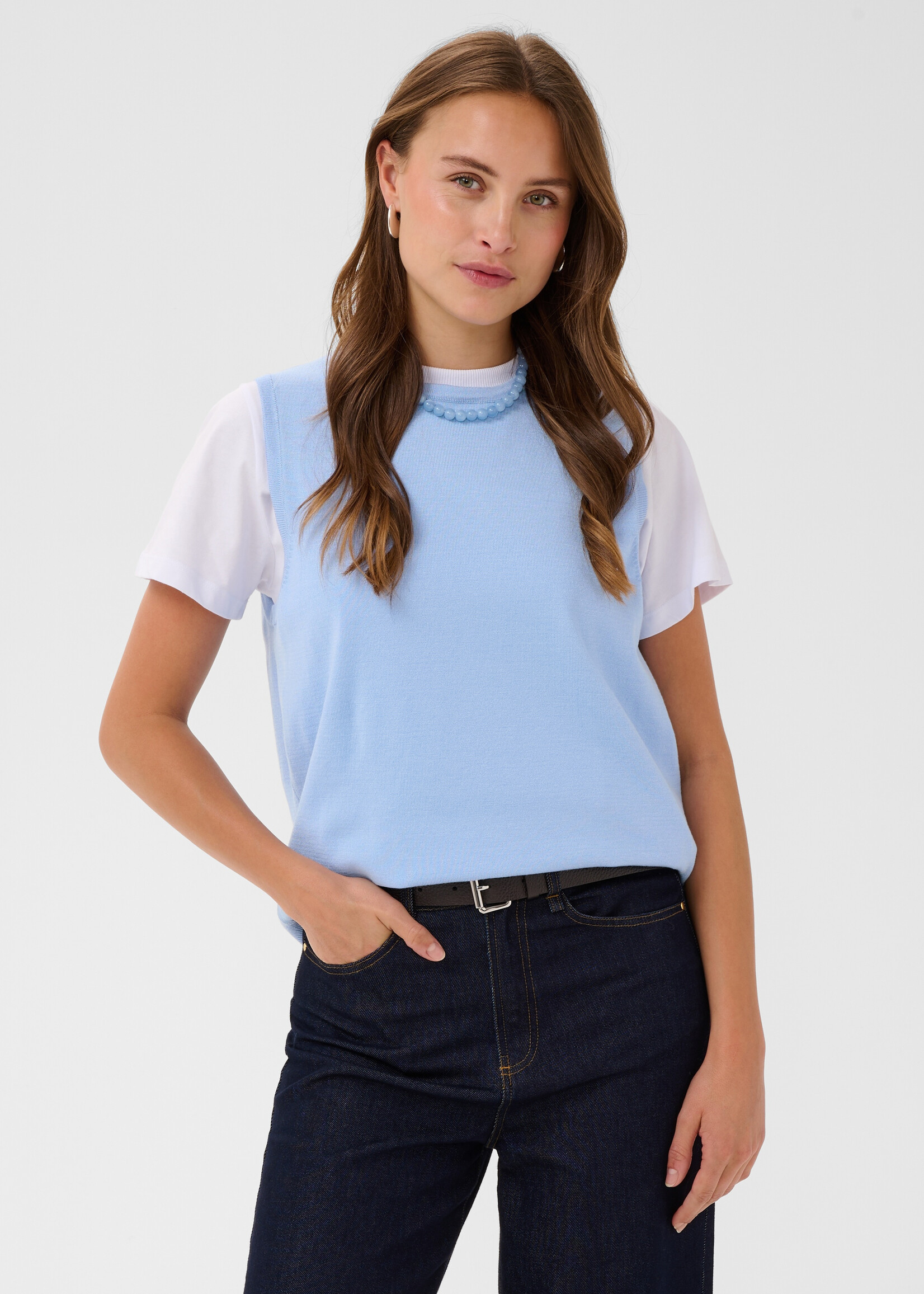 Saint Tropez Saint Tropez Mila Crew Knit Vest