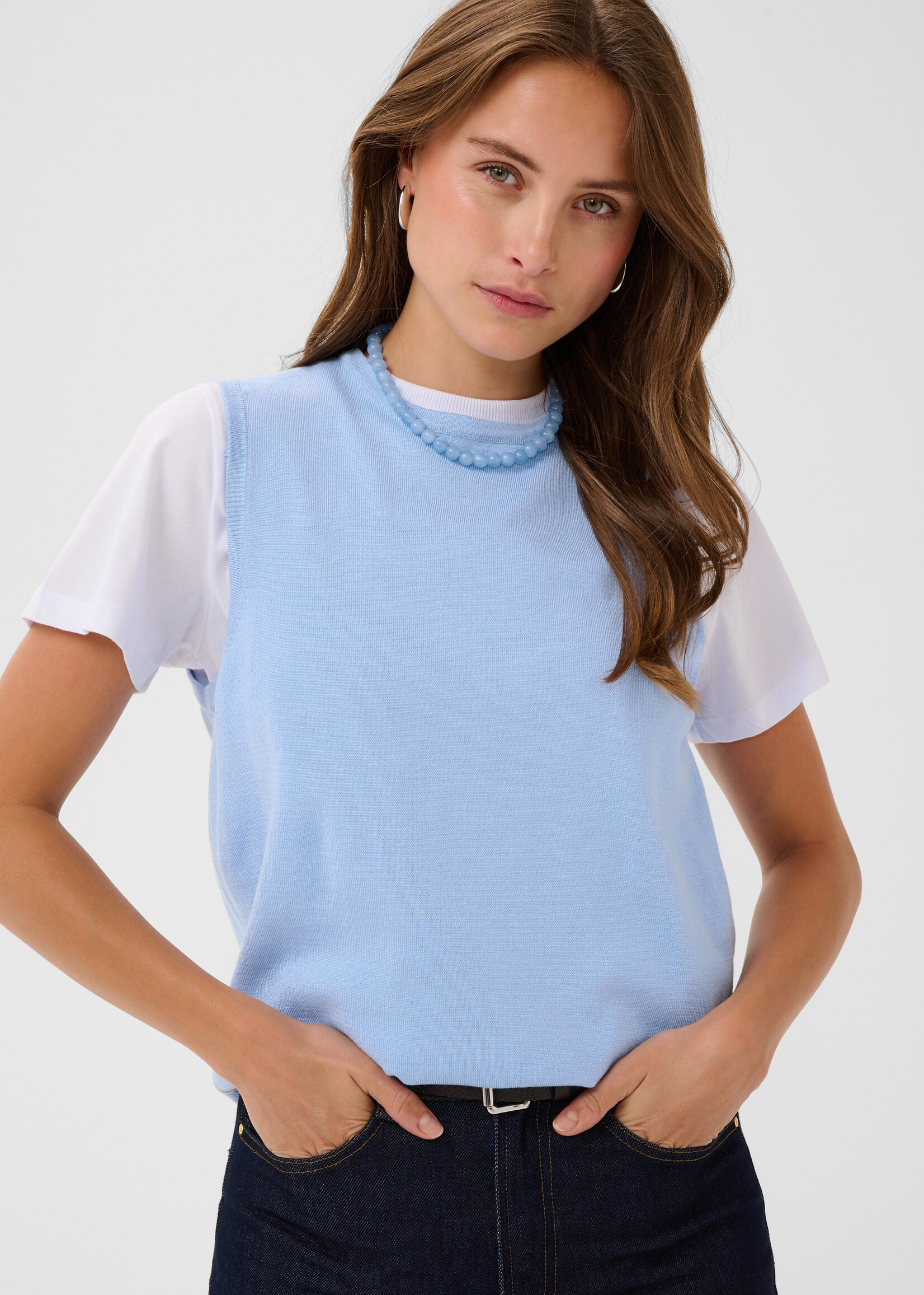 Saint Tropez Saint Tropez Mila Crew Knit Vest