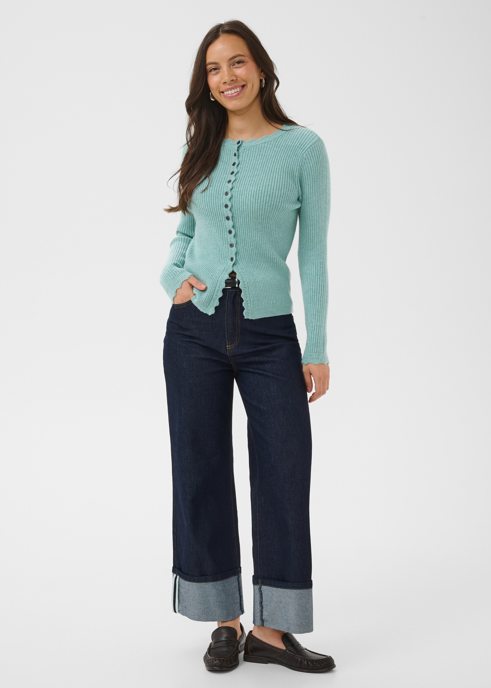 Saint Tropez Saint Tropez Tristen Scallop Detail Cardi