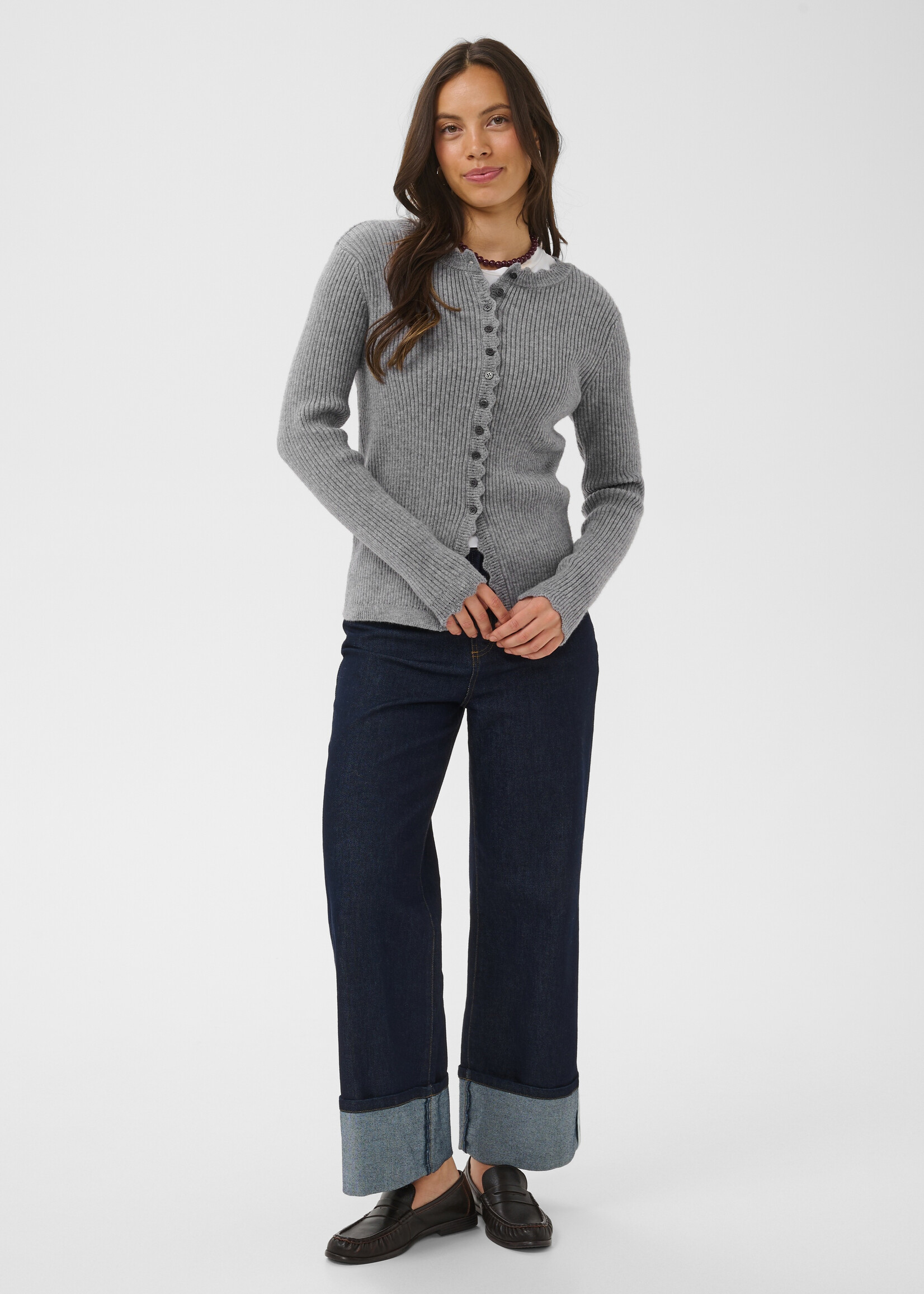 Saint Tropez Saint Tropez Tristen Scallop Detail Cardi