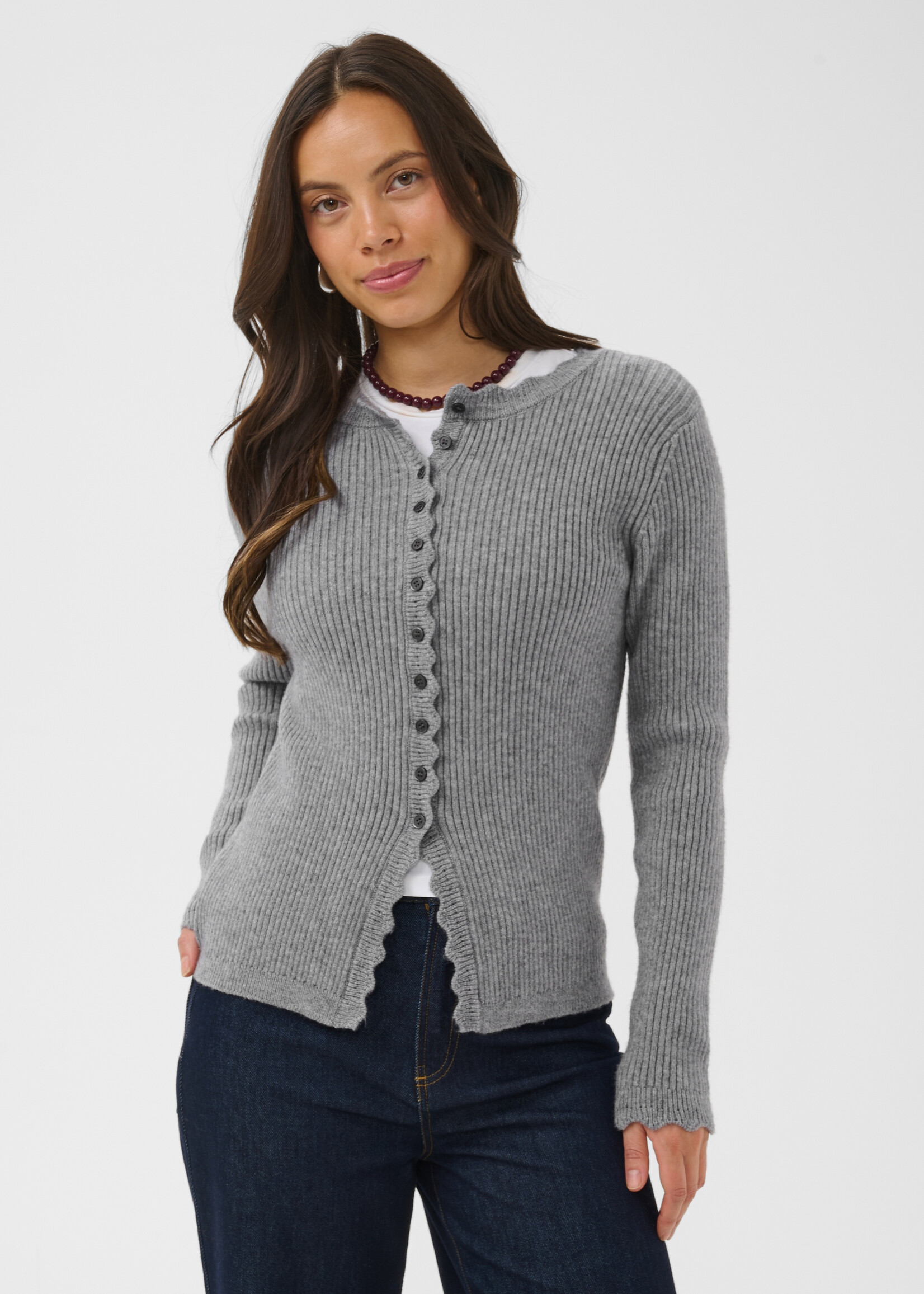 Saint Tropez Saint Tropez Tristen Scallop Detail Cardi