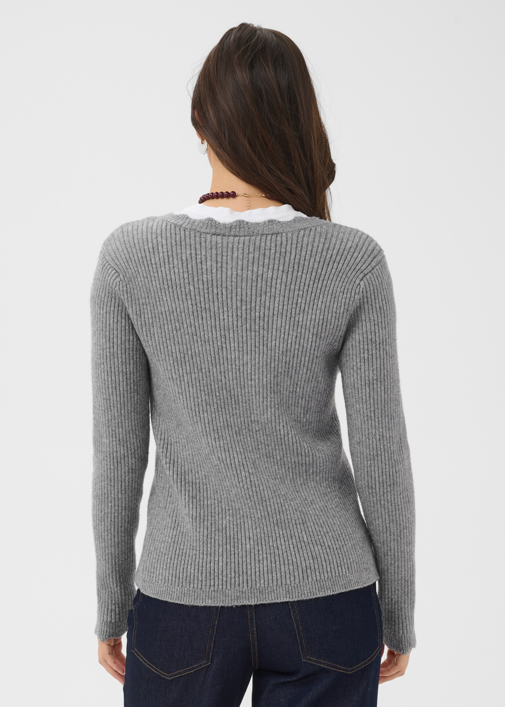 Saint Tropez Saint Tropez Tristen Scallop Detail Cardi