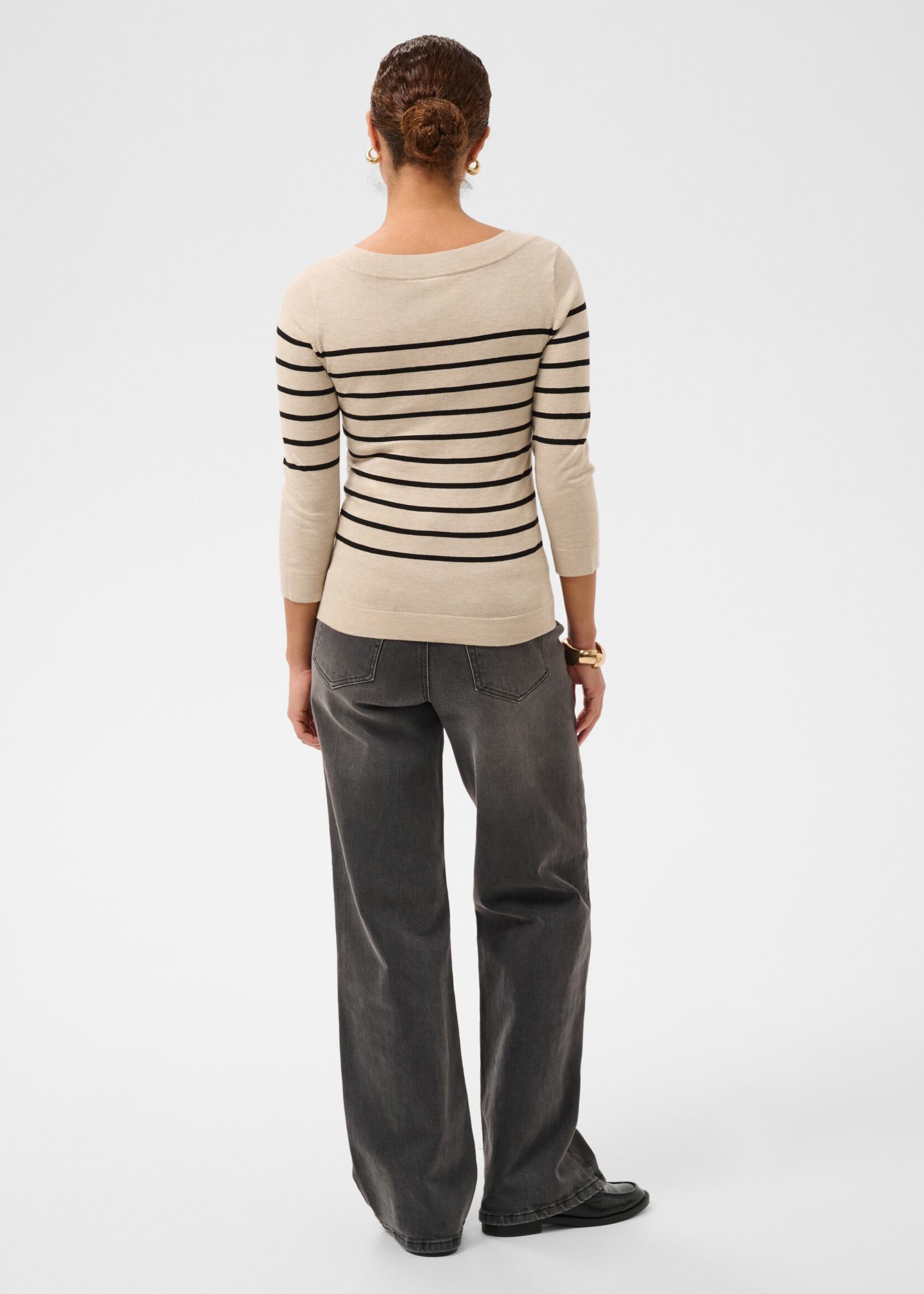 Kaffe Kaffe Lizza Striped Boatneck Sweater