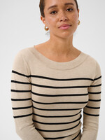 Kaffe Kaffe Lizza Striped Boatneck Sweater