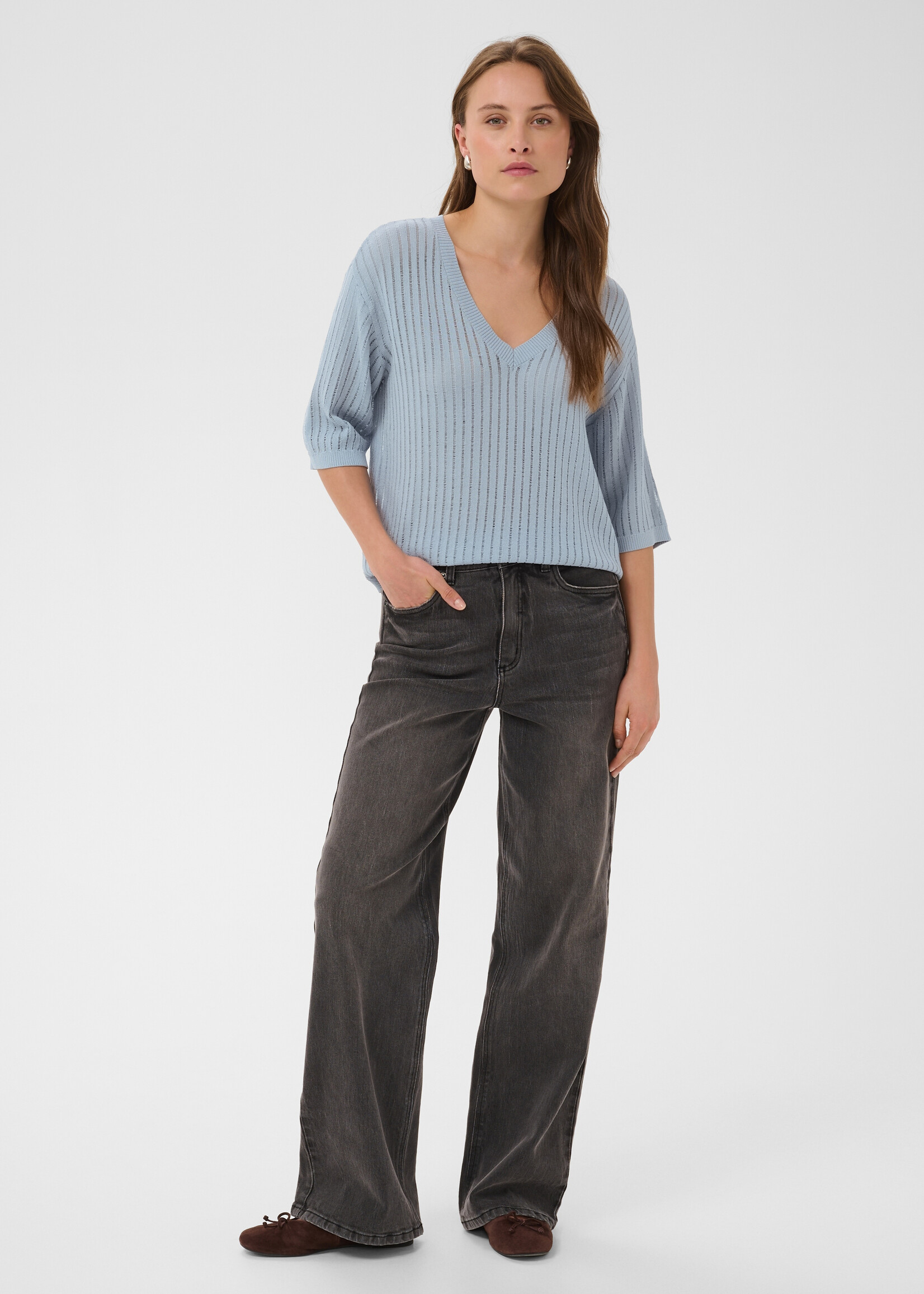 Kaffe Kaffe Abalina Short Sleeve Knit Top
