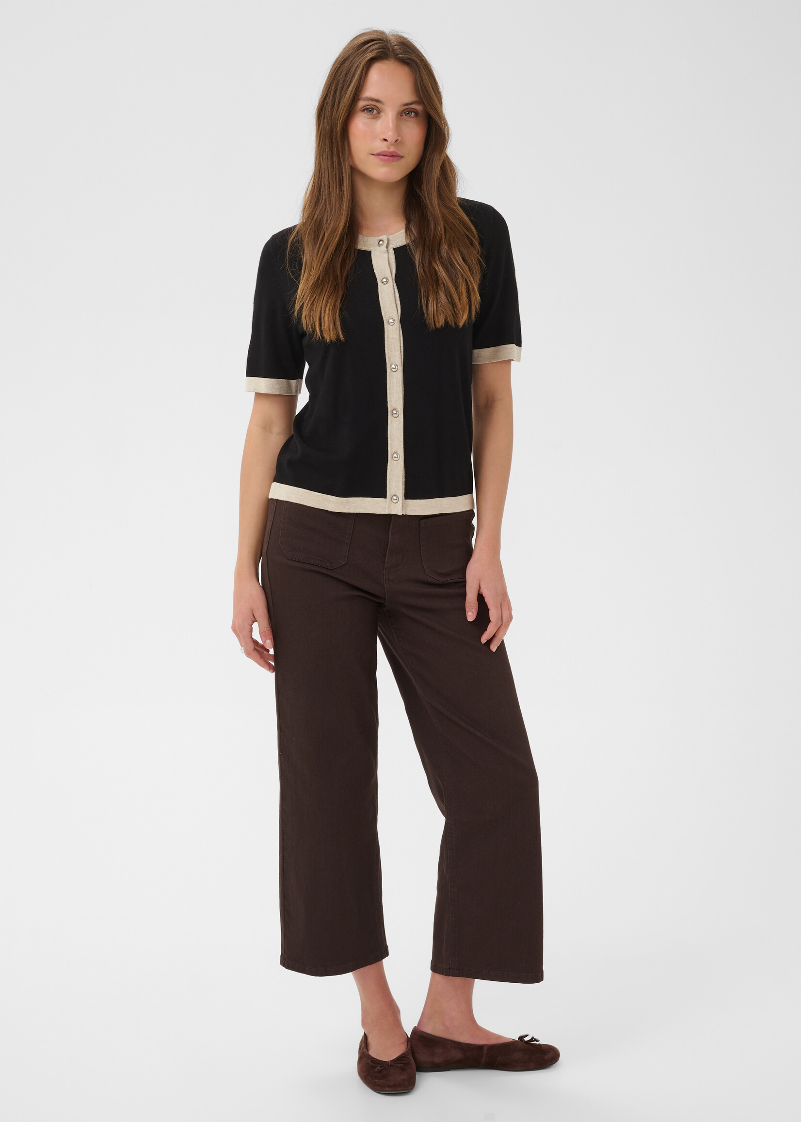 Kaffe Kaffe Lizza Contrast Cardi