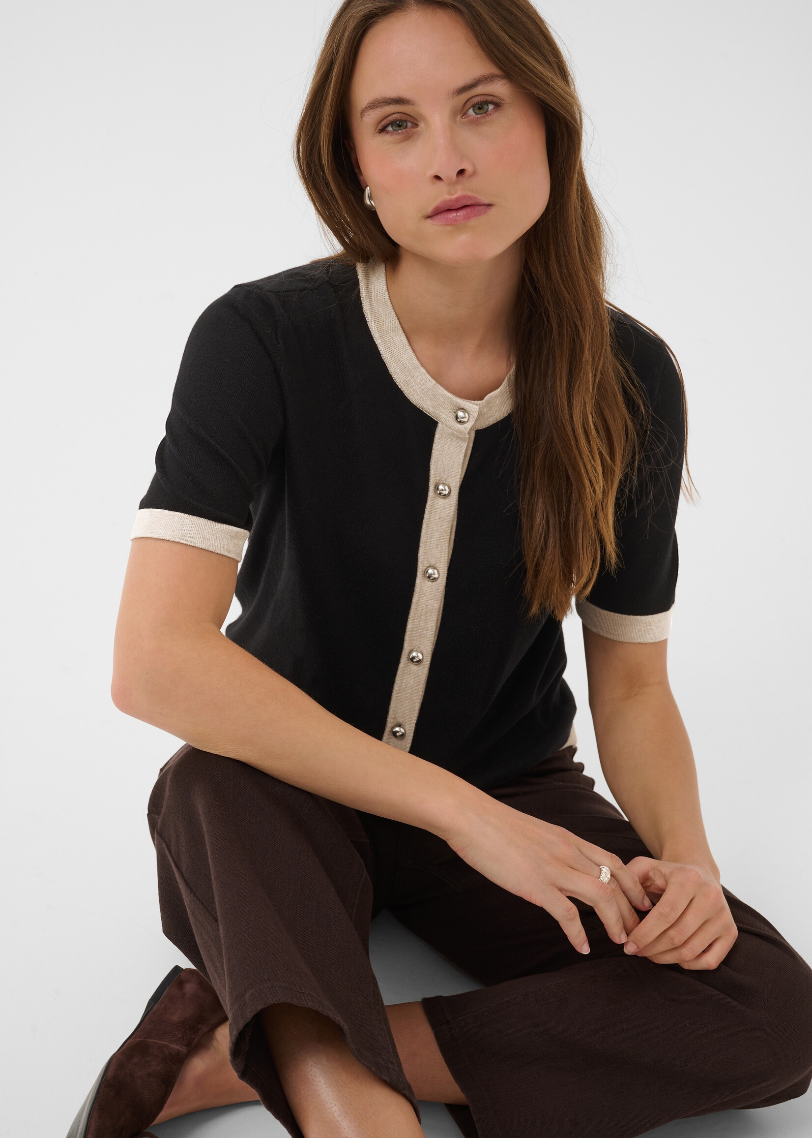 Kaffe Kaffe Lizza Contrast Cardi
