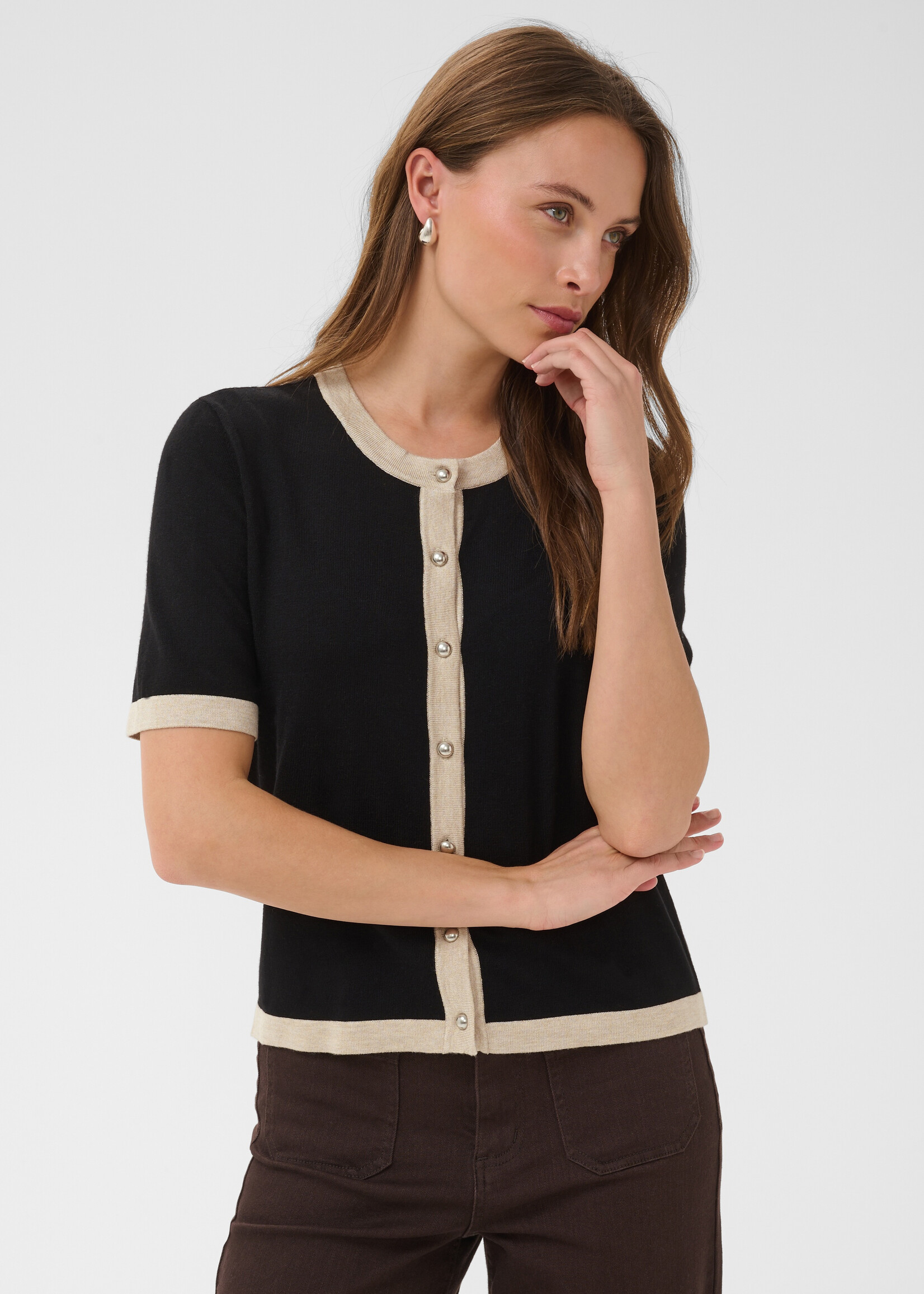 Kaffe Kaffe Lizza Contrast Cardi
