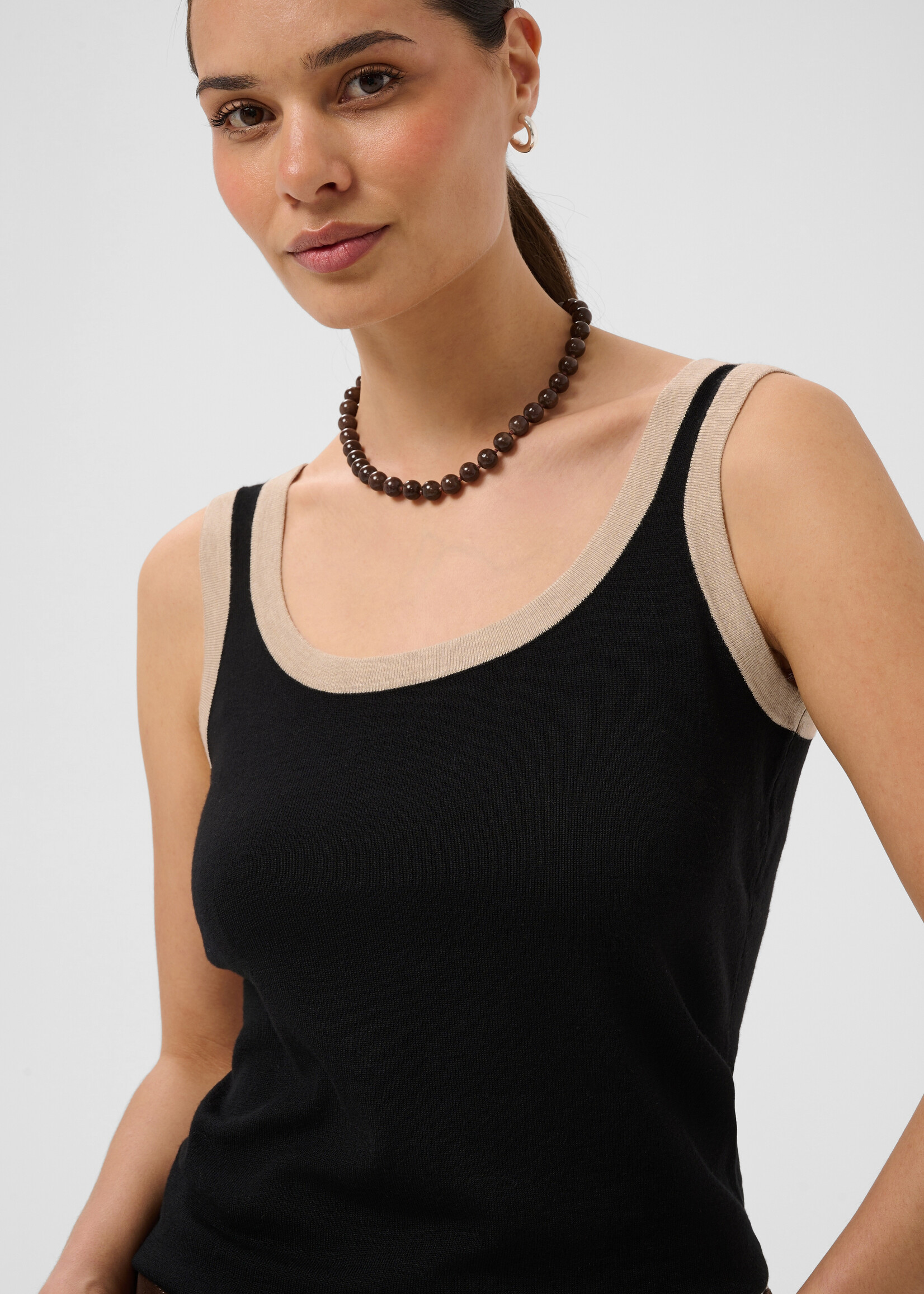 Kaffe Kaffe Lizza Contrast Knit Tank