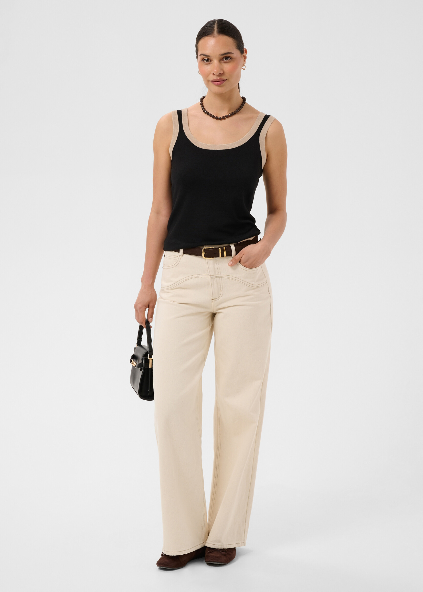 Kaffe Kaffe Lizza Contrast Knit Tank