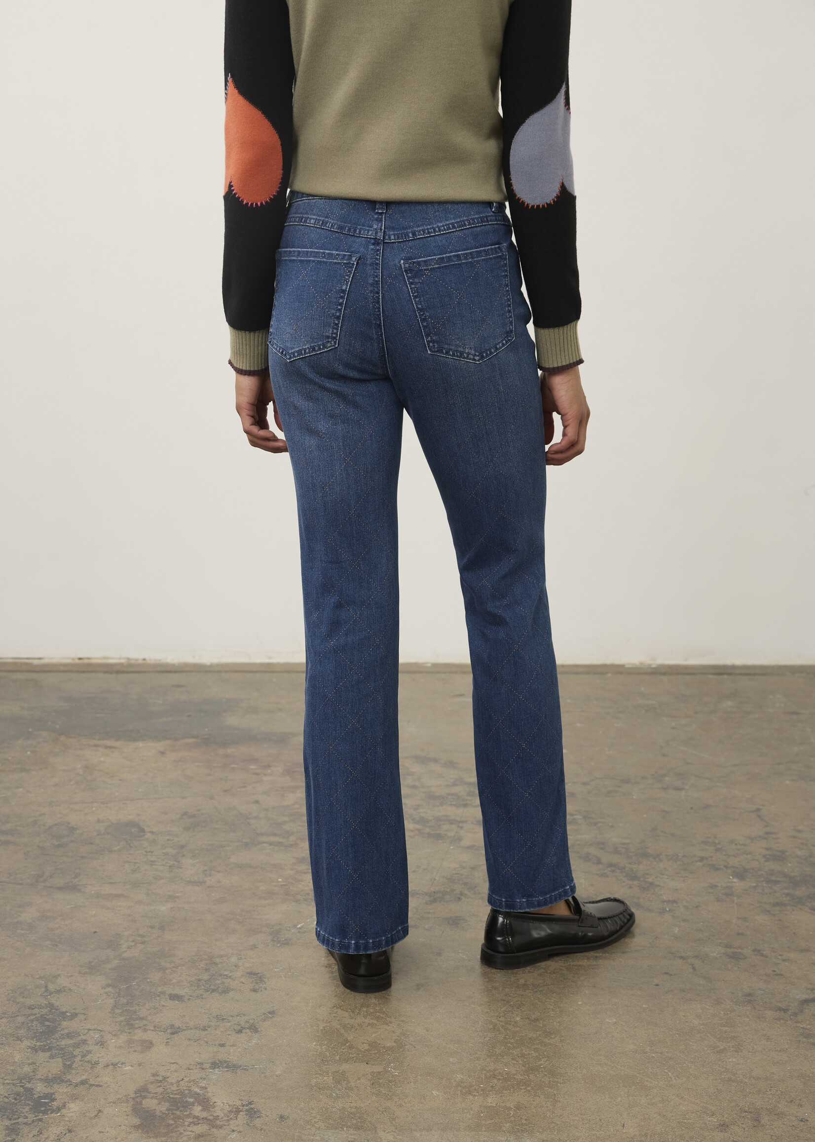 French Dressing Jeans FDJ Olivia Bootcut Jean With Checks