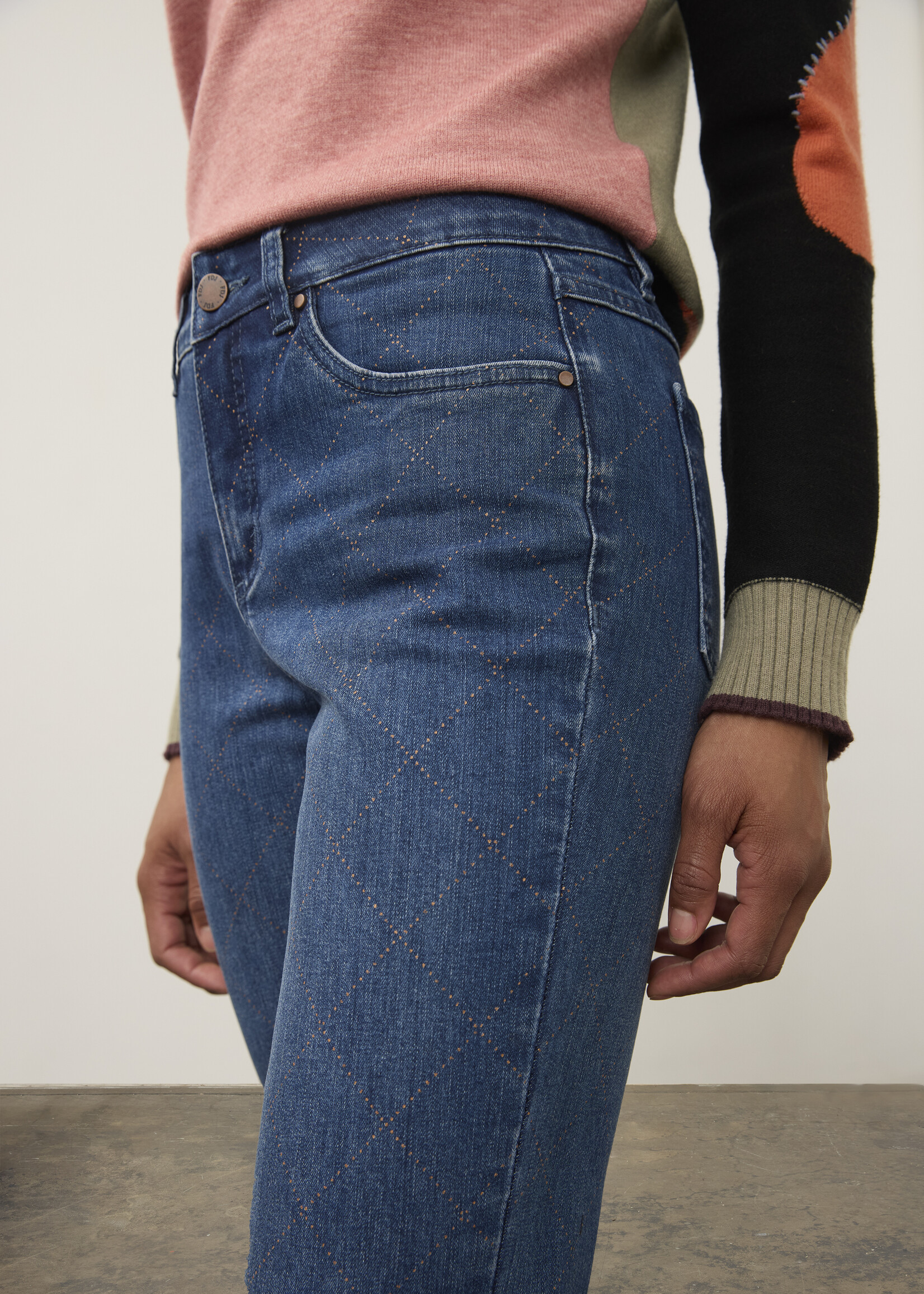 French Dressing Jeans FDJ Olivia Bootcut Jean With Checks
