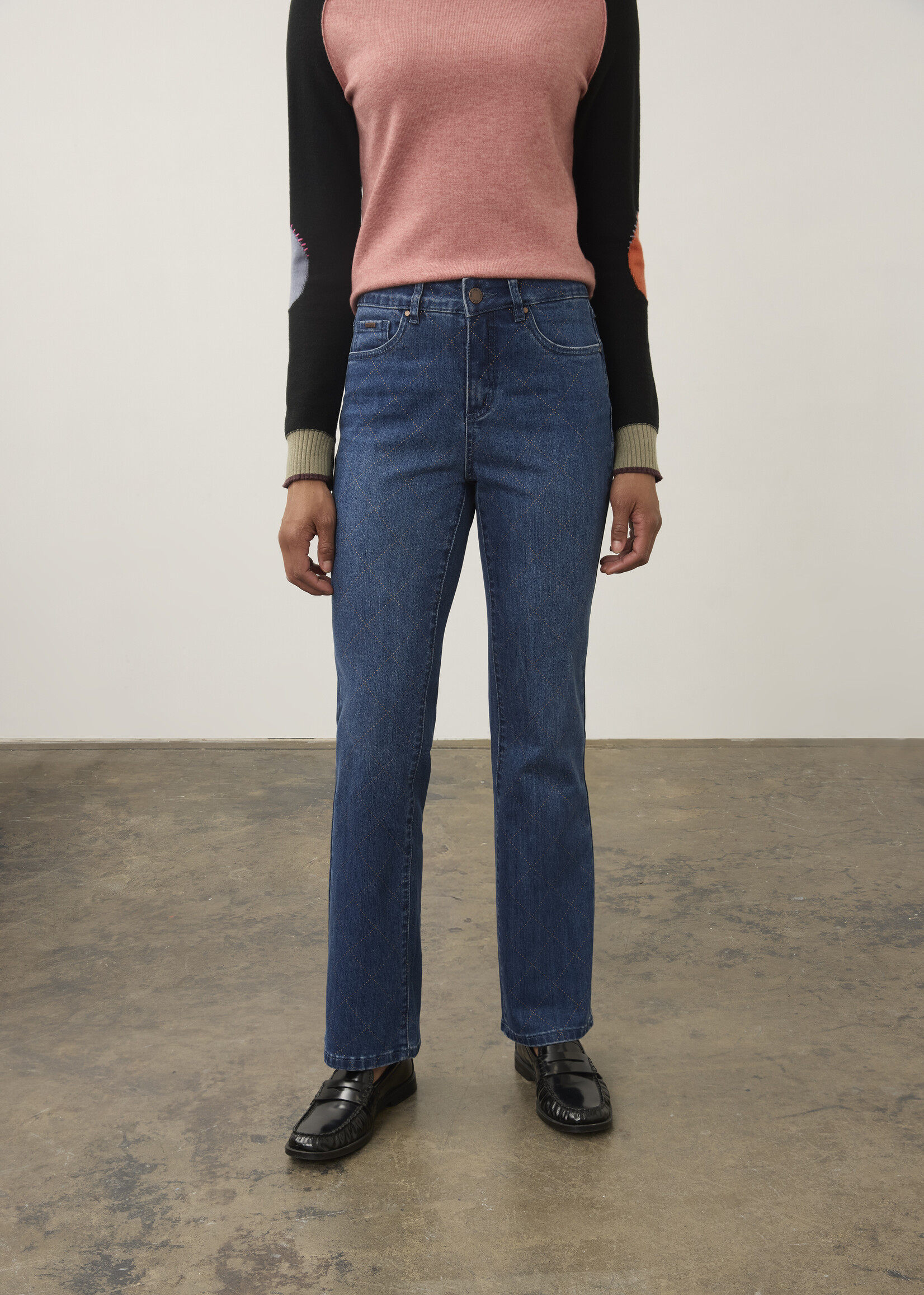 French Dressing Jeans FDJ Olivia Bootcut Jean With Checks