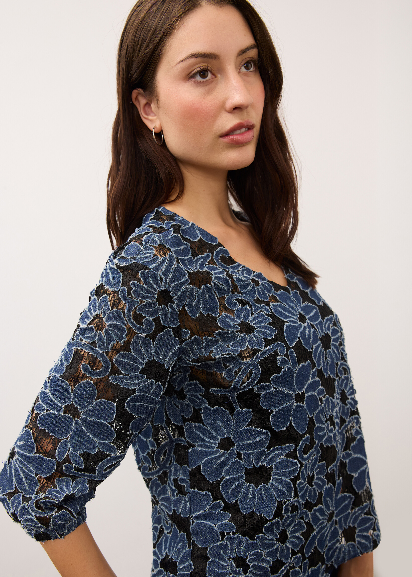 French Dressing Jeans FDJ 3/4 Sleeve VNeck Top